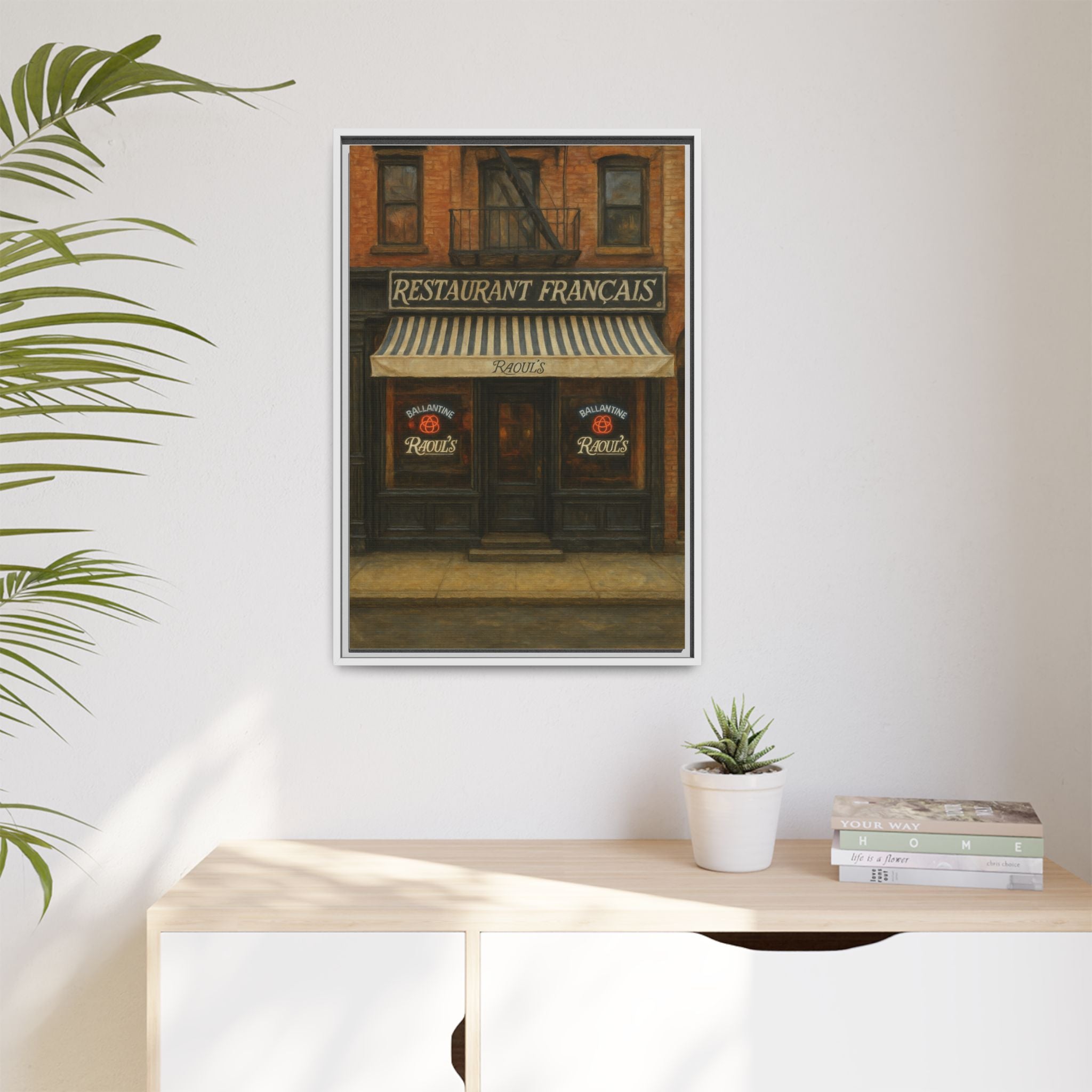Raoul's Restaurant — Restaurant Print | Matte Canvas + Wooden Frame