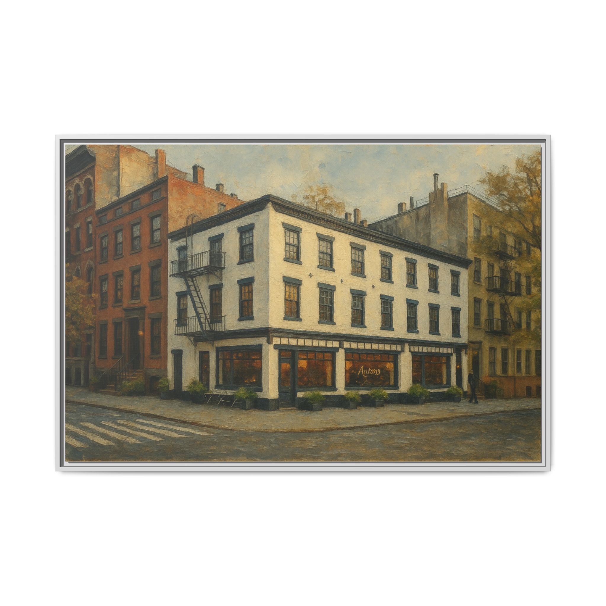 Anton's — Restaurant Print | Matte Canvas + Wooden Frame