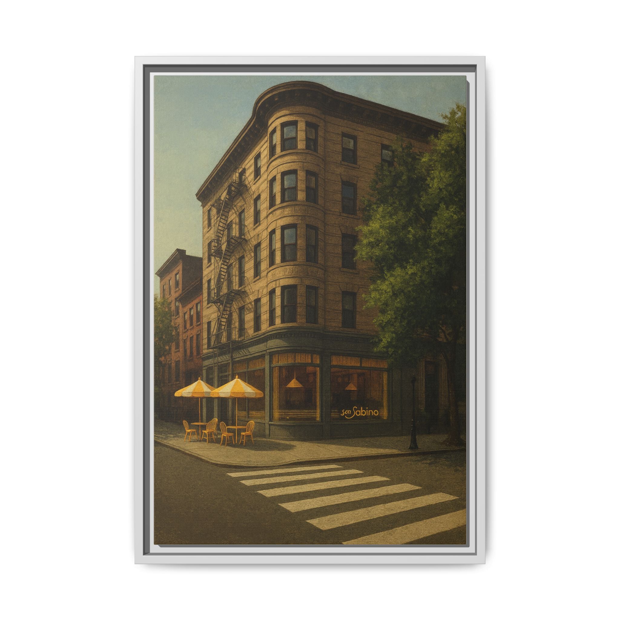 San Sabino Restaurant — Restaurant Print | Matte Canvas + Wooden Frame