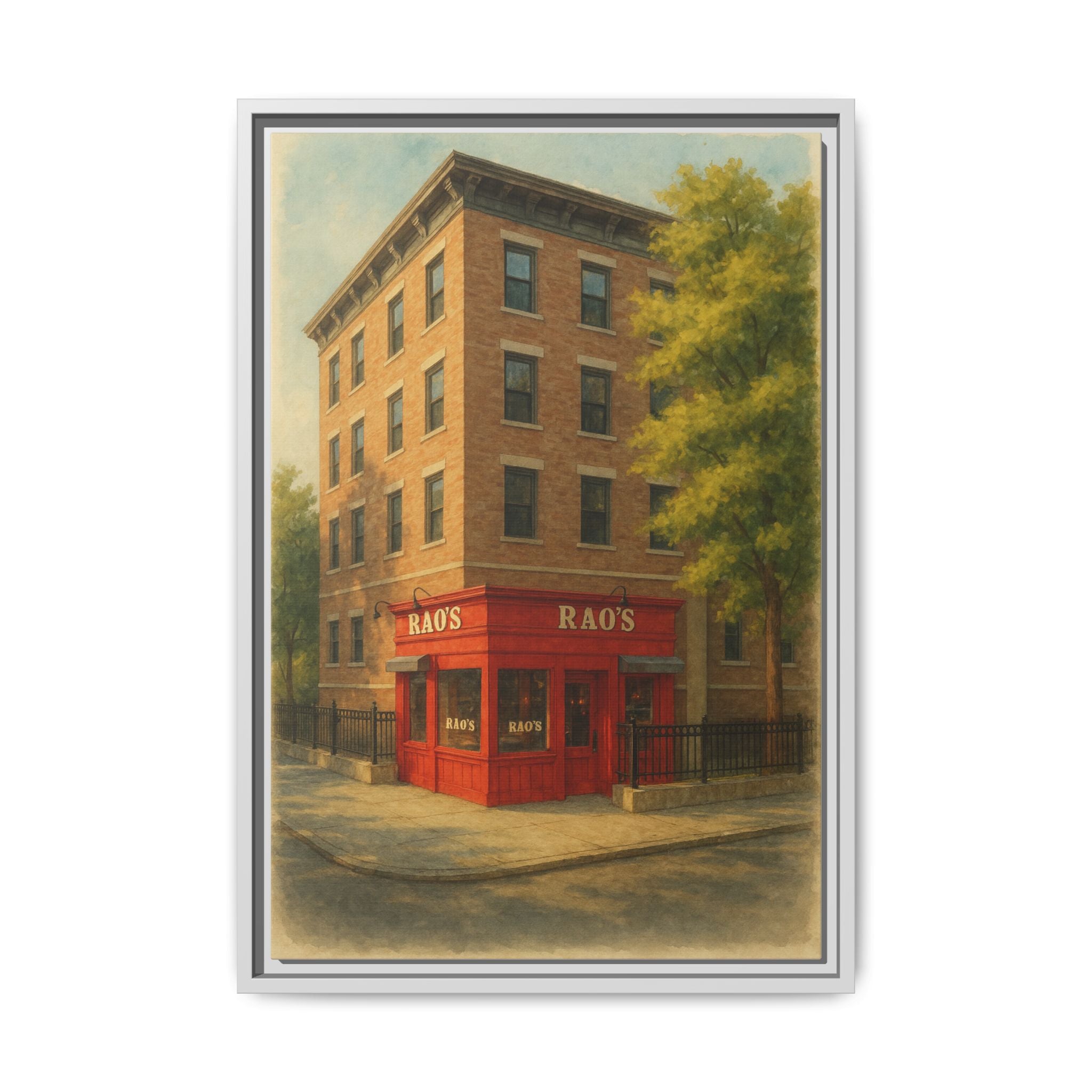 Rao's — Restaurant Print | Matte Canvas + Wooden Frame