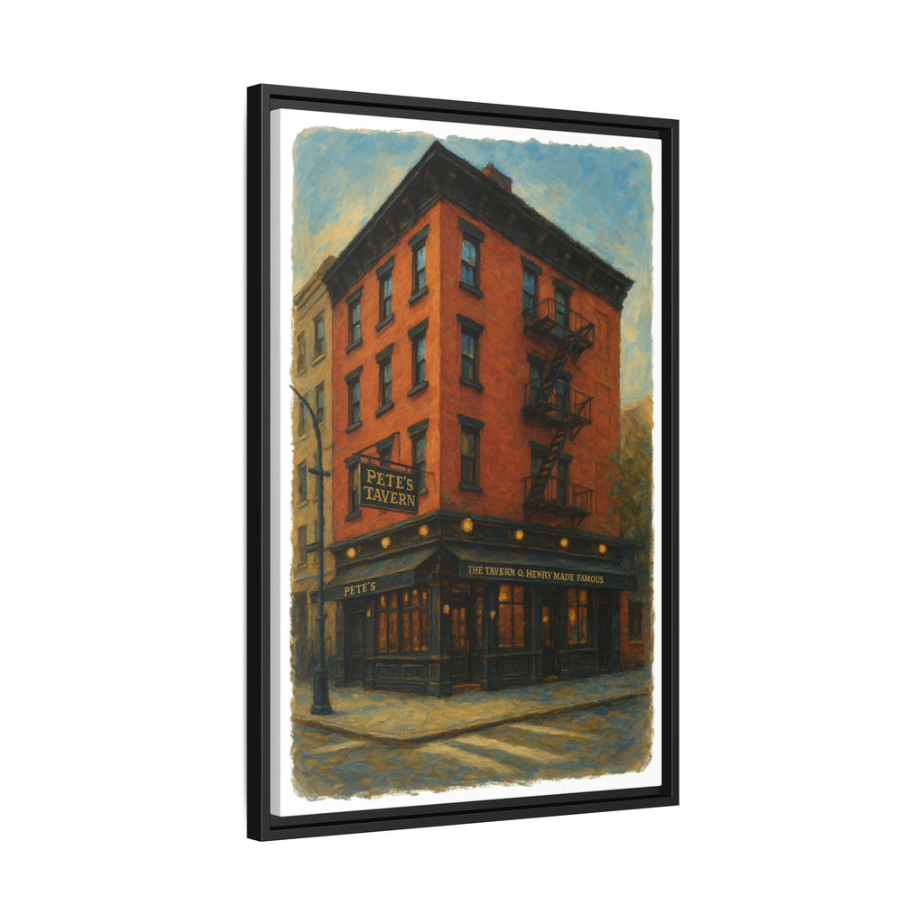 Pete's Tavern — Restaurant Print | Matte Canvas + Wooden Frame