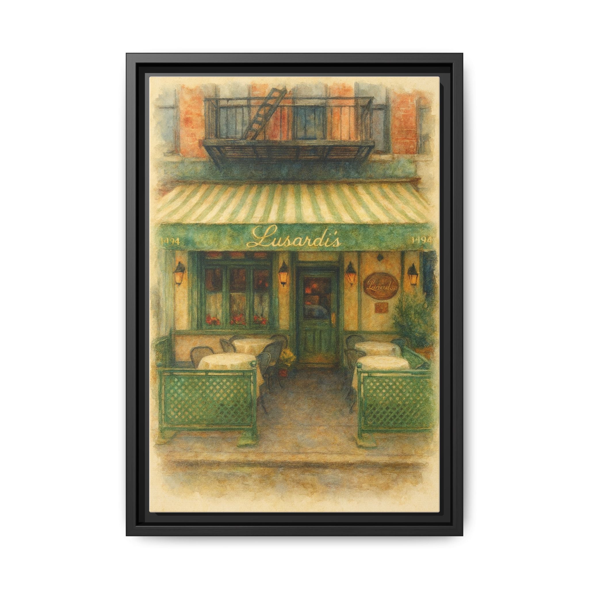 Lusardi's — Restaurant Print | Matte Canvas + Wooden Frame