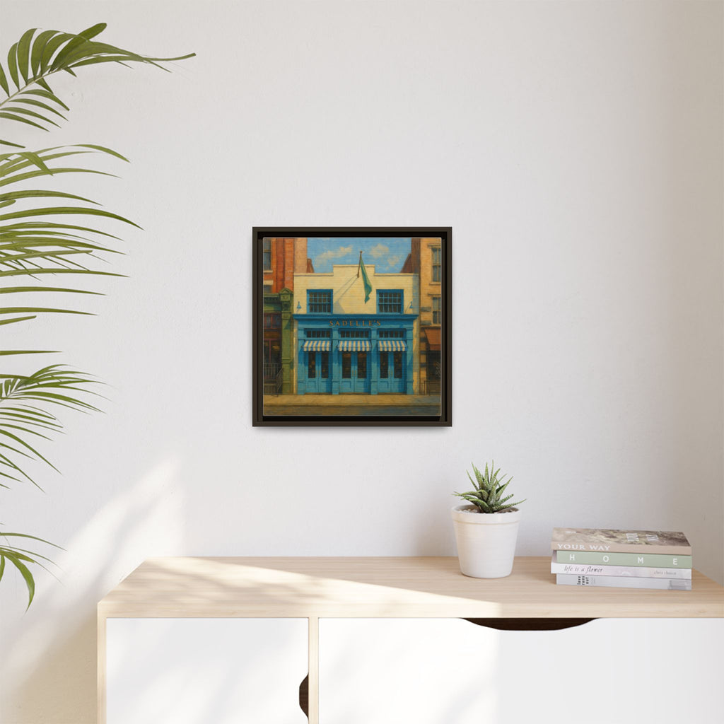 Sadelle's Restaurant — Restaurant Print | Matte Canvas + Wooden Frame