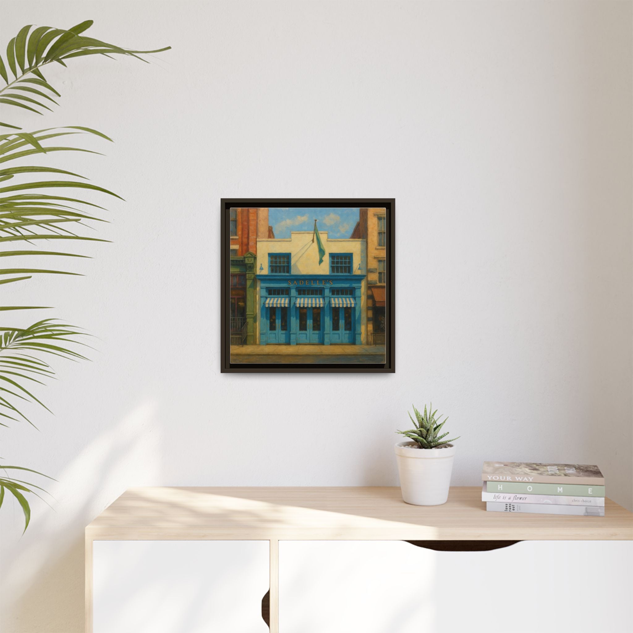 Sadelle's Restaurant — Restaurant Print | Matte Canvas + Wooden Frame