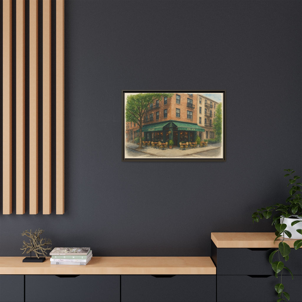 Felice — Restaurant Print | Matte Canvas + Wooden Frame