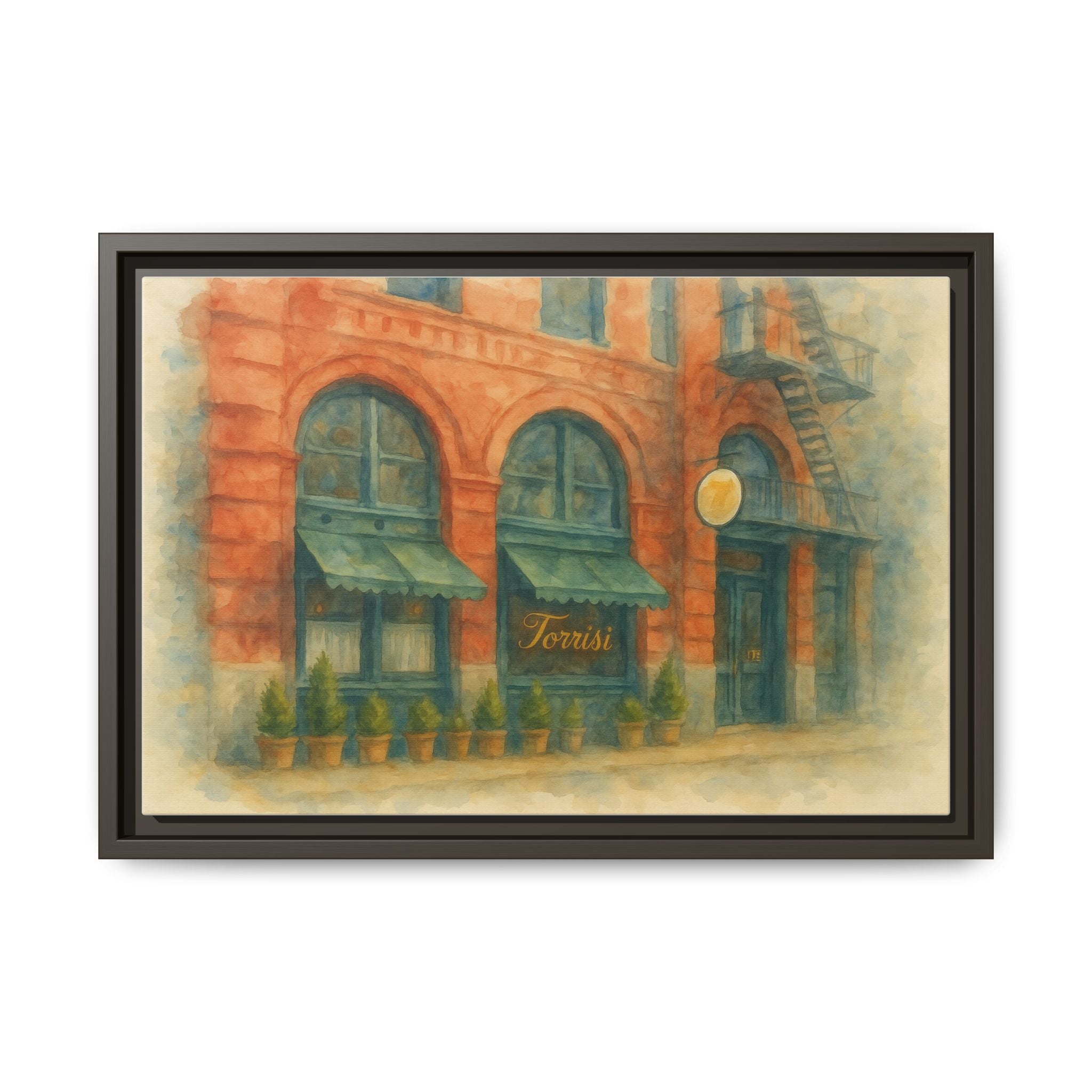 Torrisi — Restaurant Print | Matte Canvas + Wooden Frame