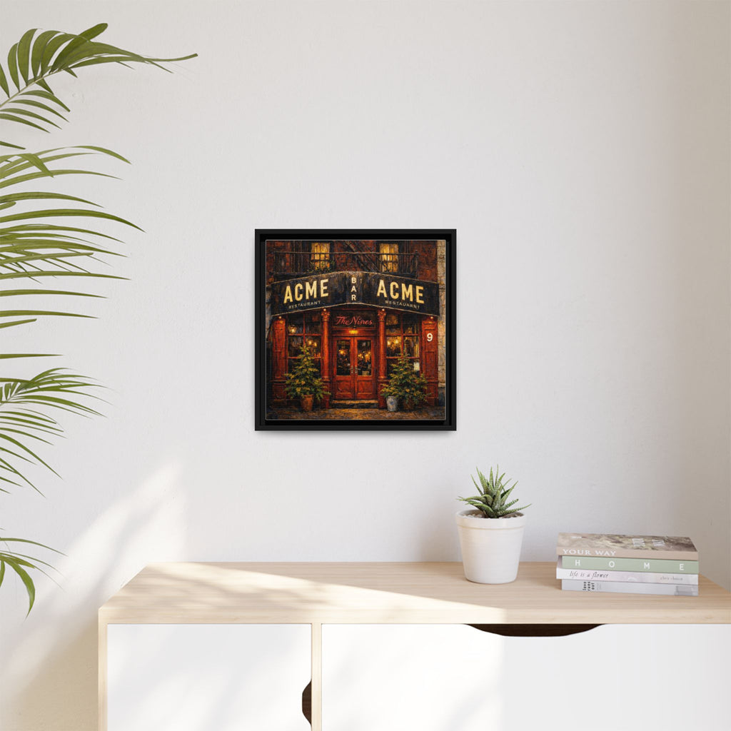 The Nines — Restaurant Print | Matte Canvas + Wooden Frame