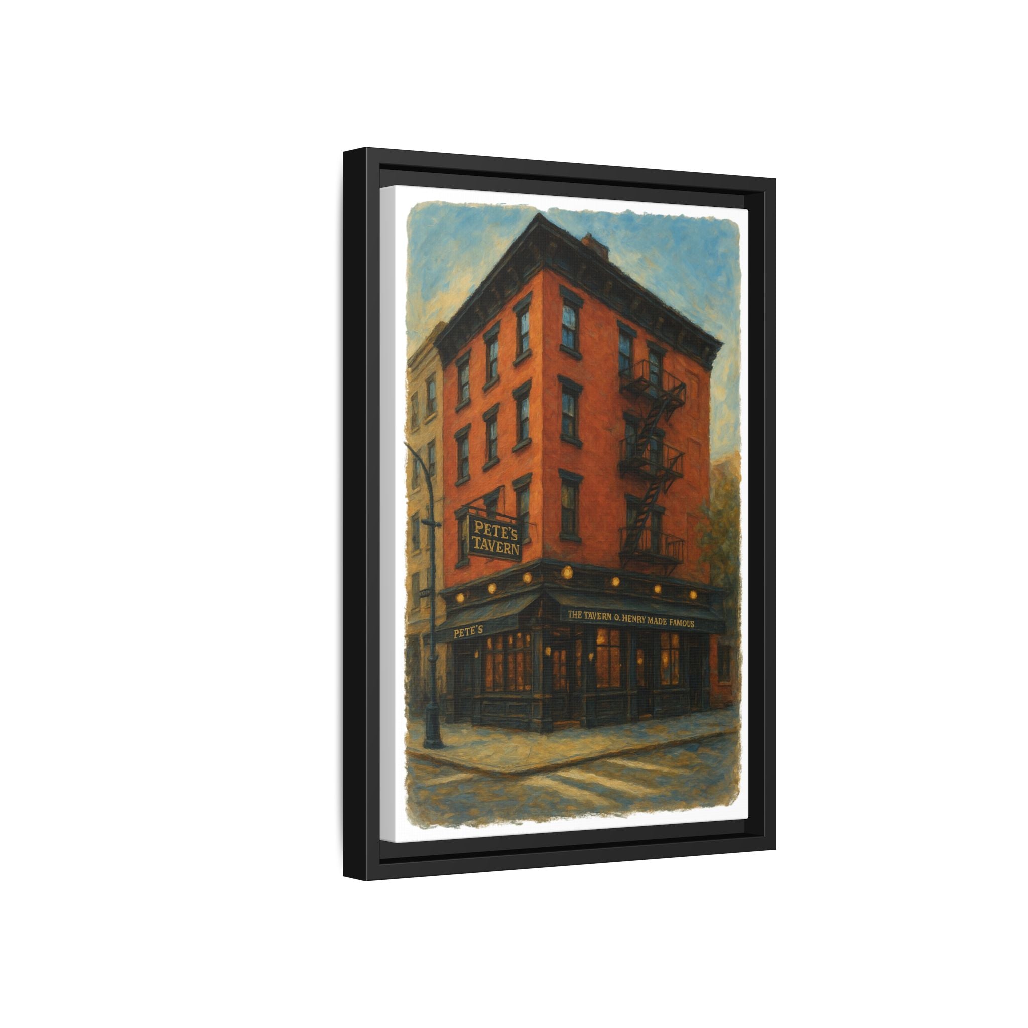 Pete's Tavern — Restaurant Print | Matte Canvas + Wooden Frame