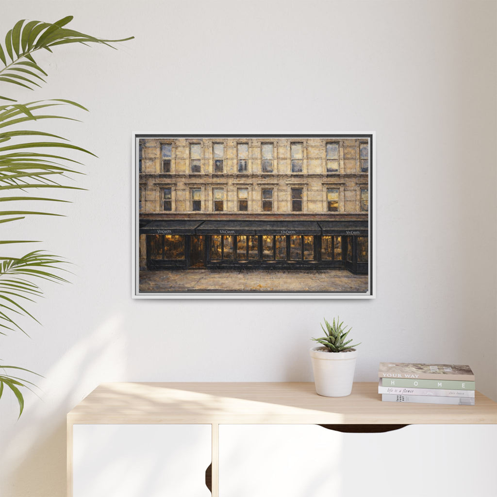 Via Carota — Restaurant Print | Matte Canvas + Wooden Frame