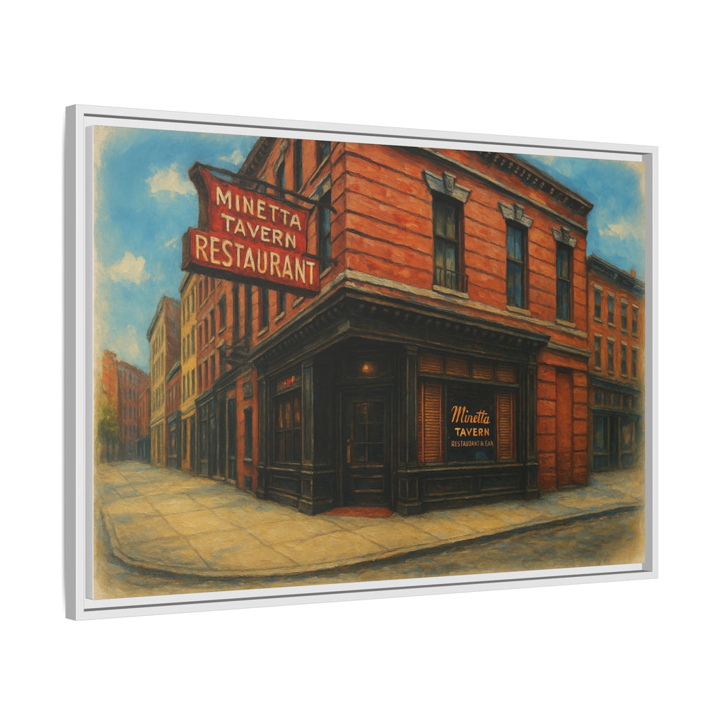 Minetta Tavern — Restaurant Print | Matte Canvas + Wooden Frame