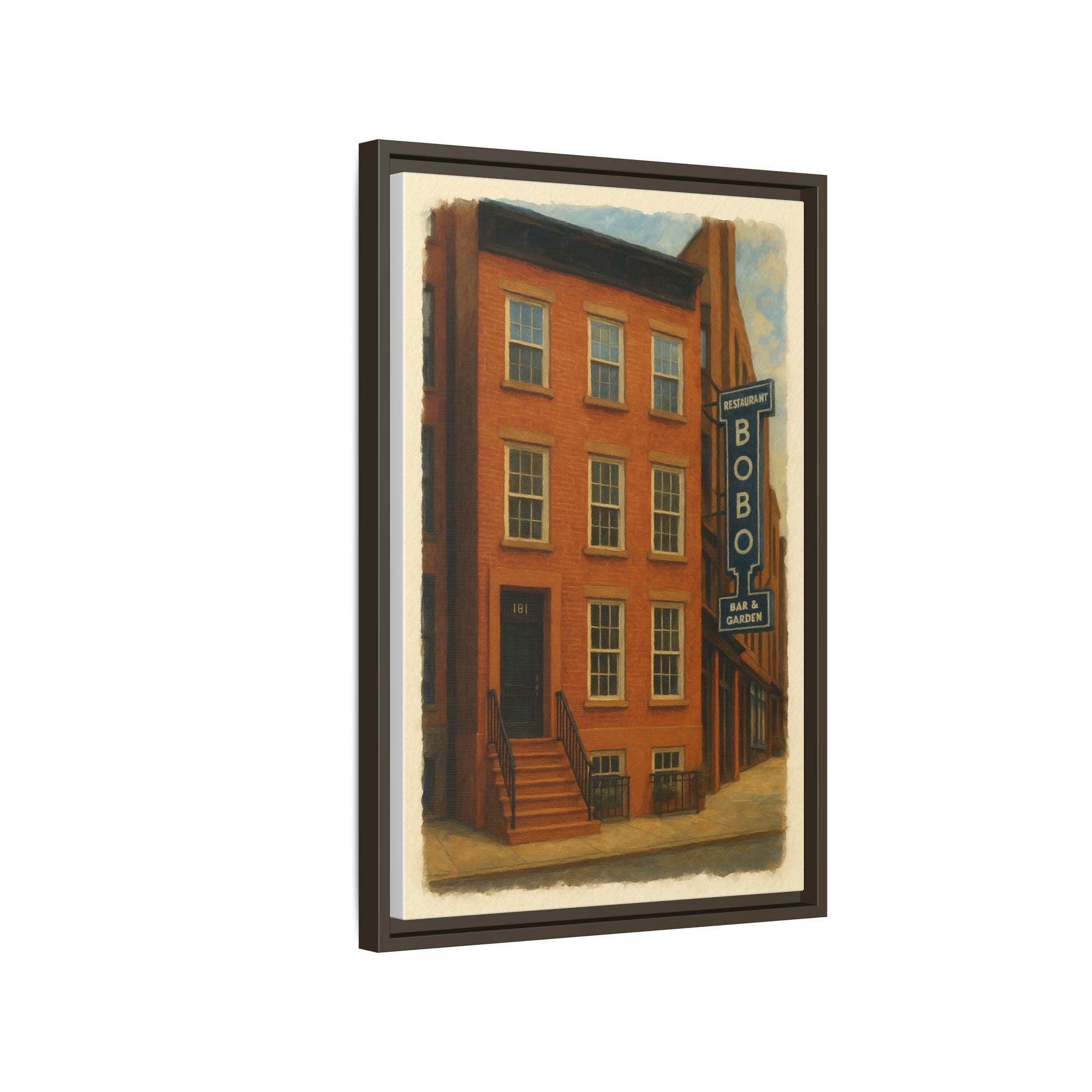 Bobo Restaurant — Restaurant Print | Matte Canvas + Wooden Frame