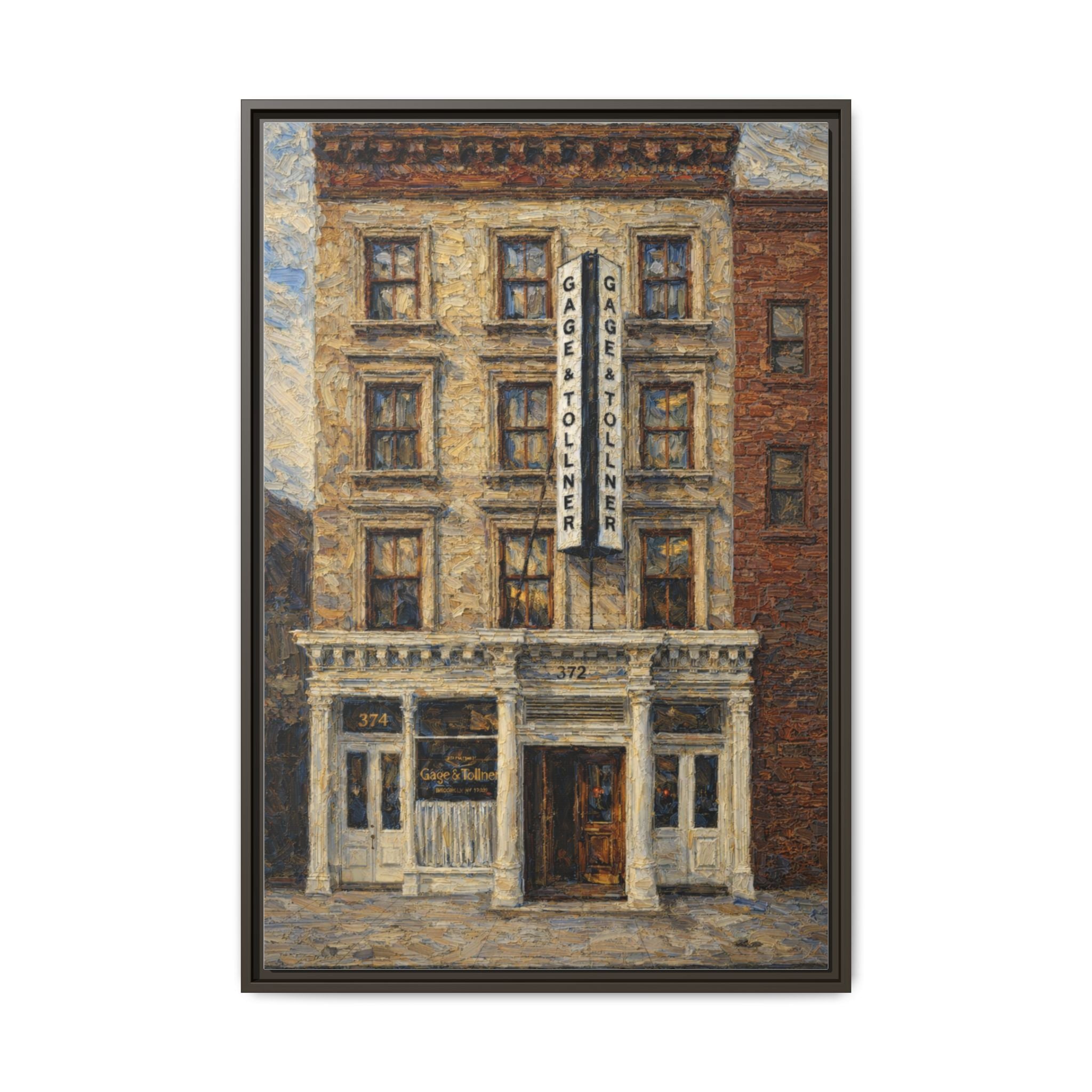 Gage & Tollner — Restaurant Print | Matte Canvas + Wooden Frame