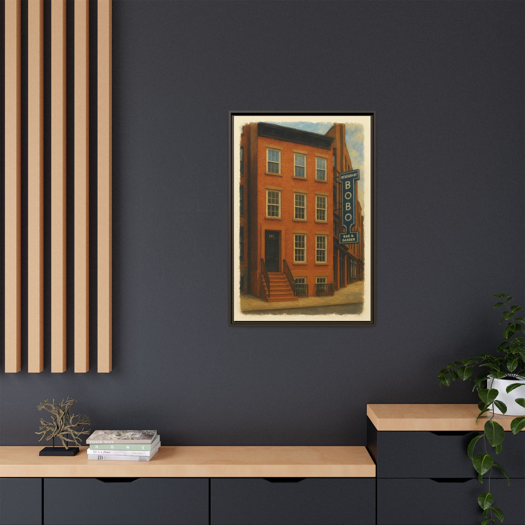 Bobo Restaurant — Restaurant Print | Matte Canvas + Wooden Frame