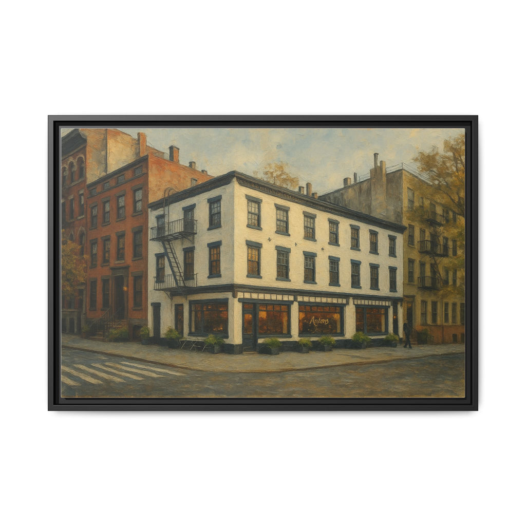 Anton's — Restaurant Print | Matte Canvas + Wooden Frame