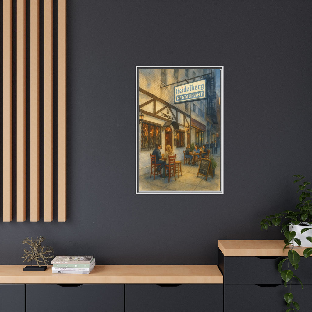 Heidelberg — Restaurant Print | Matte Canvas + Wooden Frame