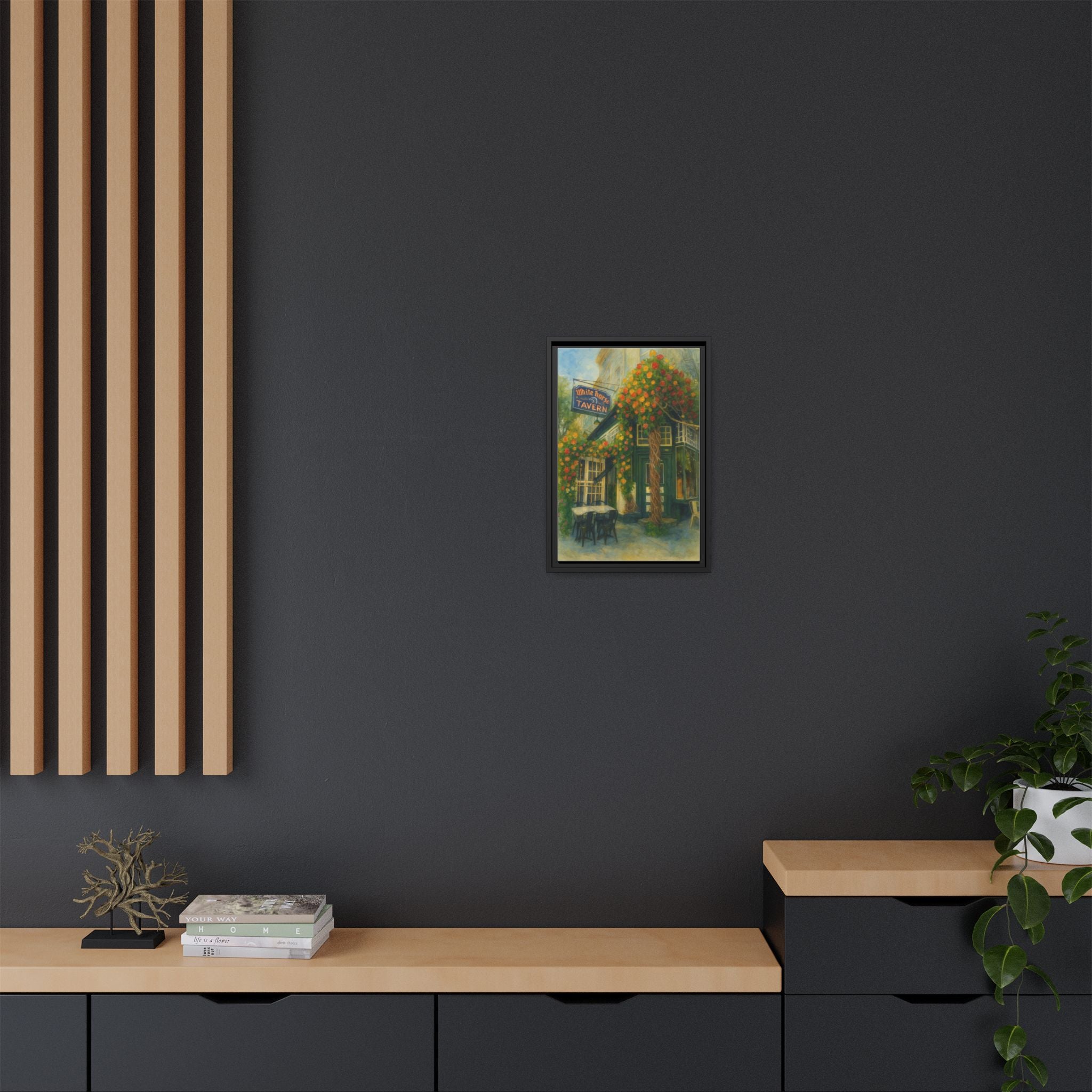 White Horse Tavern — Restaurant Print | Matte Canvas + Wooden Frame