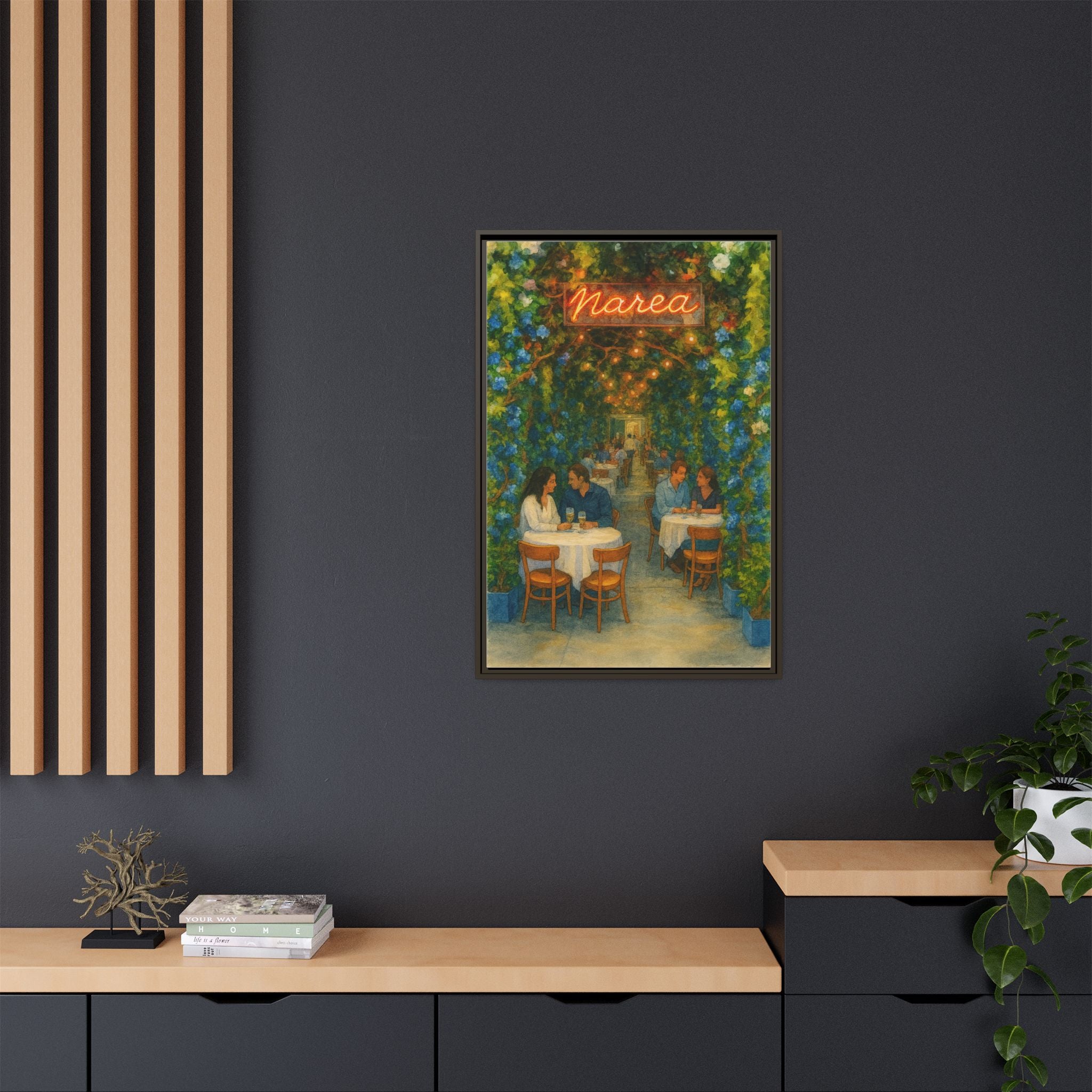 Marea — Restaurant Print | Matte Canvas + Wooden Frame