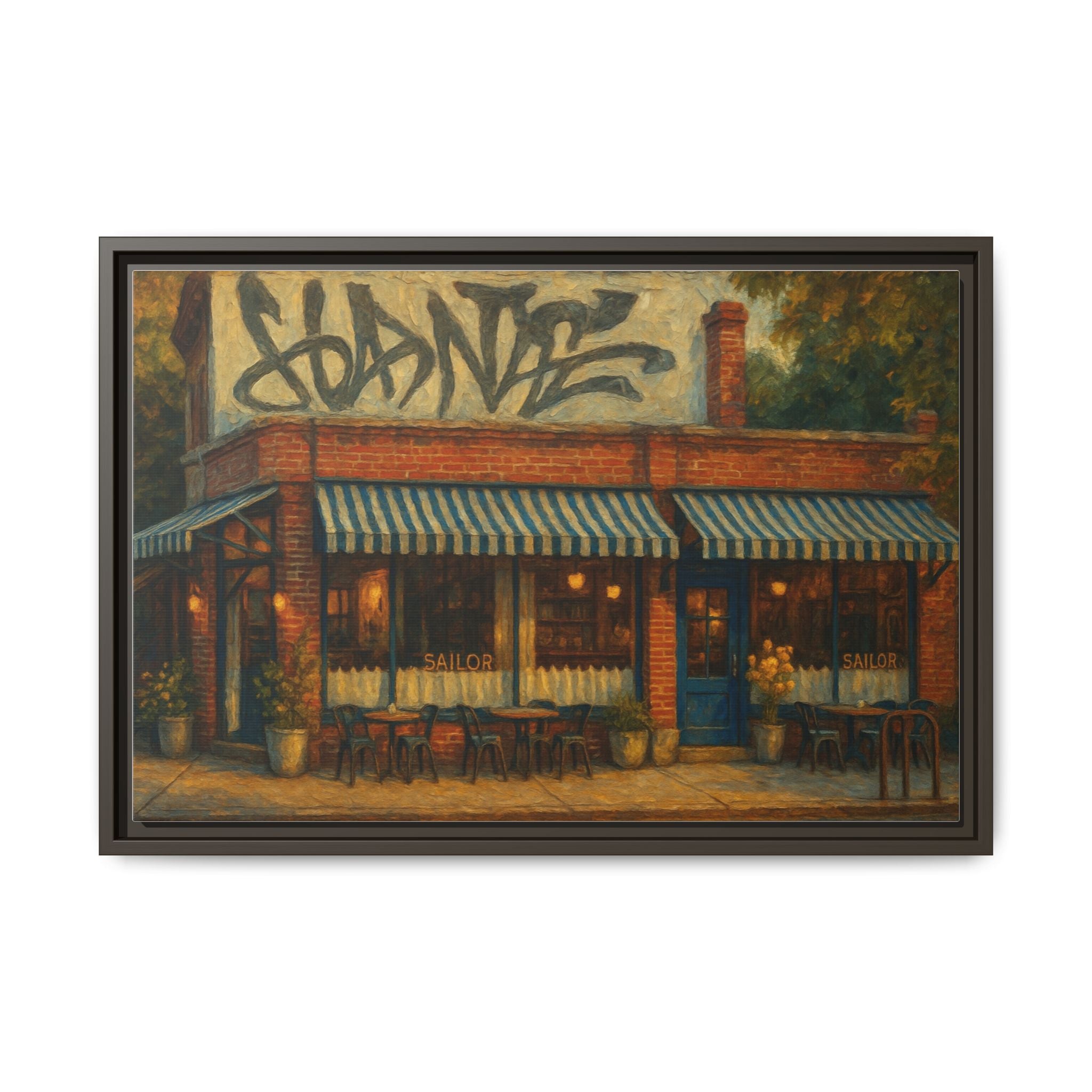 Sailor — Restaurant Print | Matte Canvas + Wooden Frame