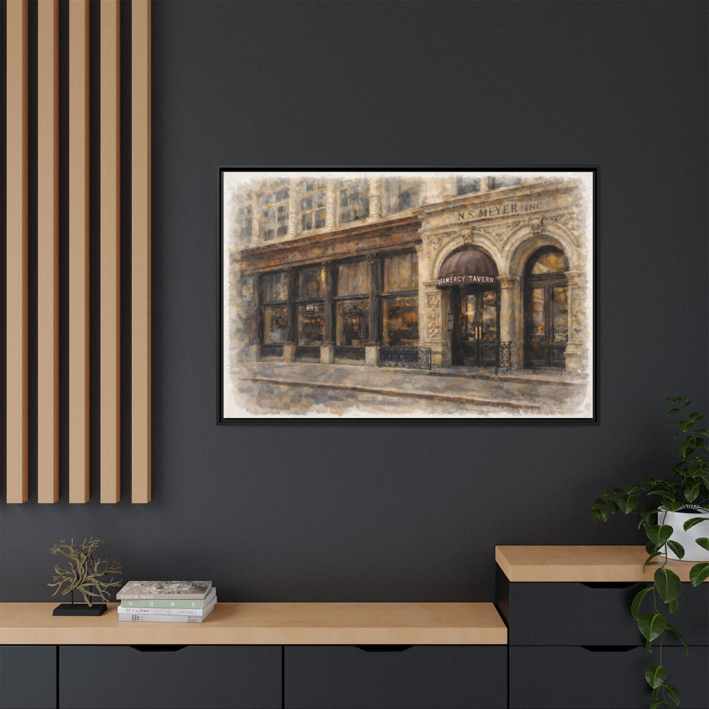Gramercy Tavern — Restaurant Print | Matte Canvas + Wooden Frame