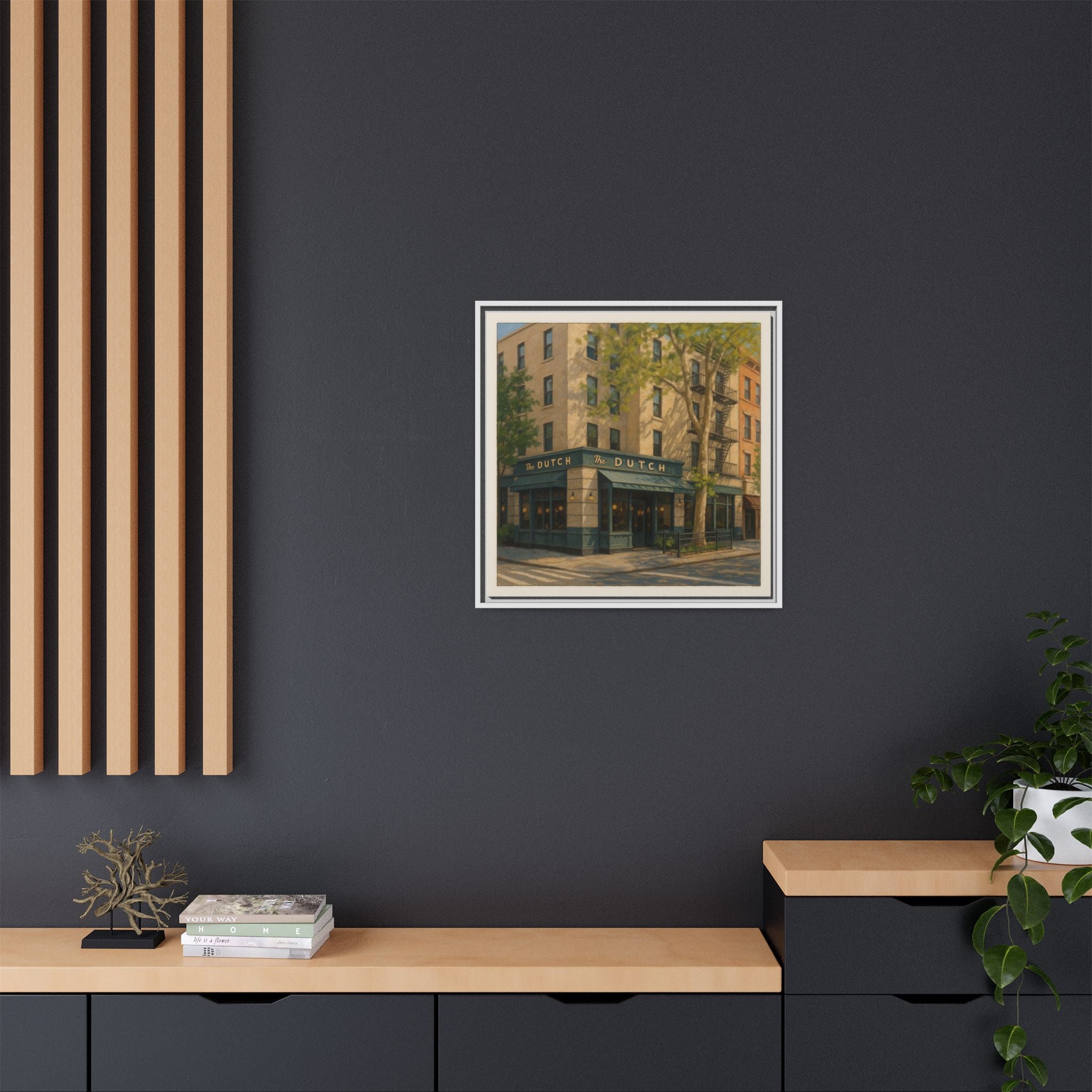The Dutch — Restaurant Print | Matte Canvas + Wooden Frame