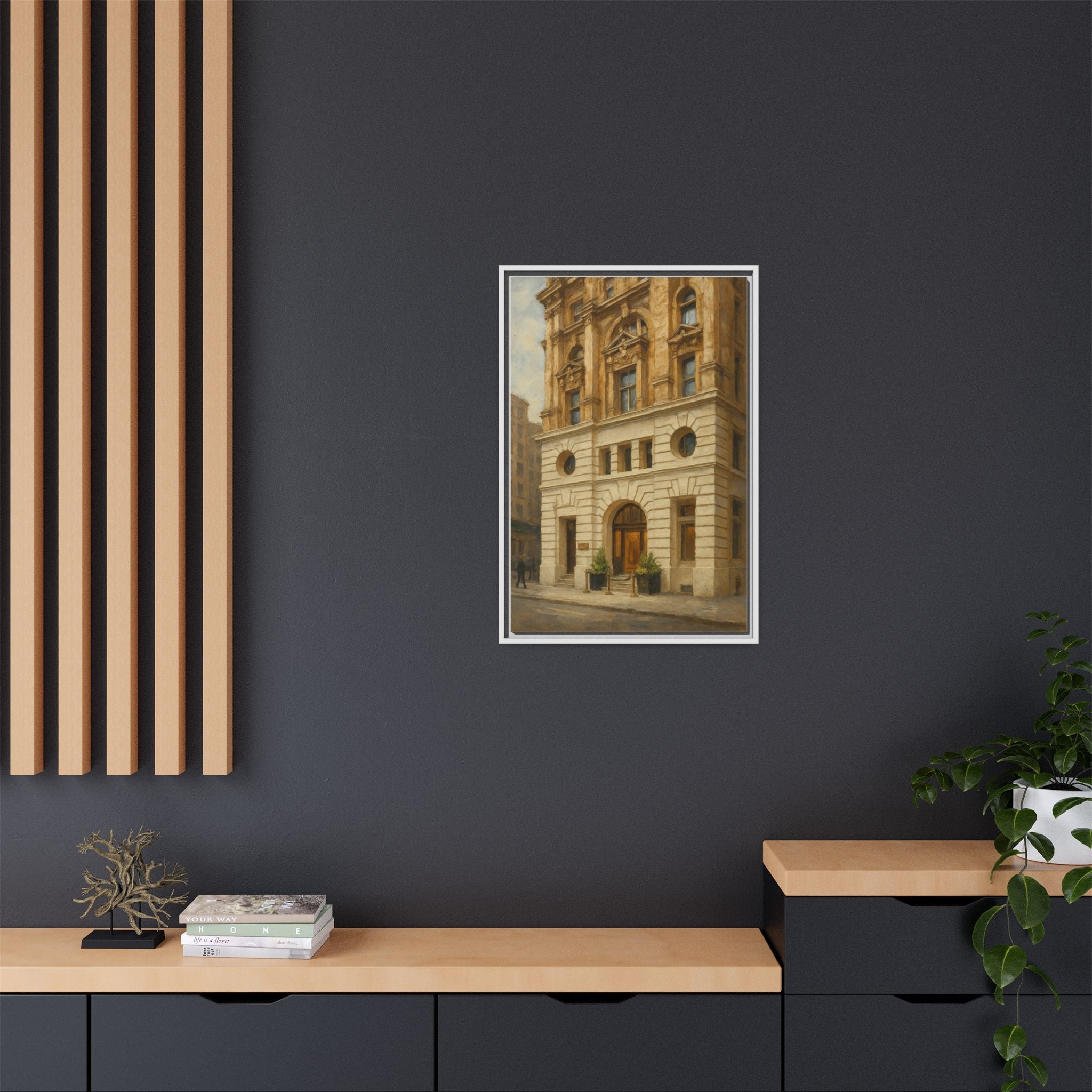 Beef Bar New York — Restaurant Print | Matte Canvas + Wooden Frame