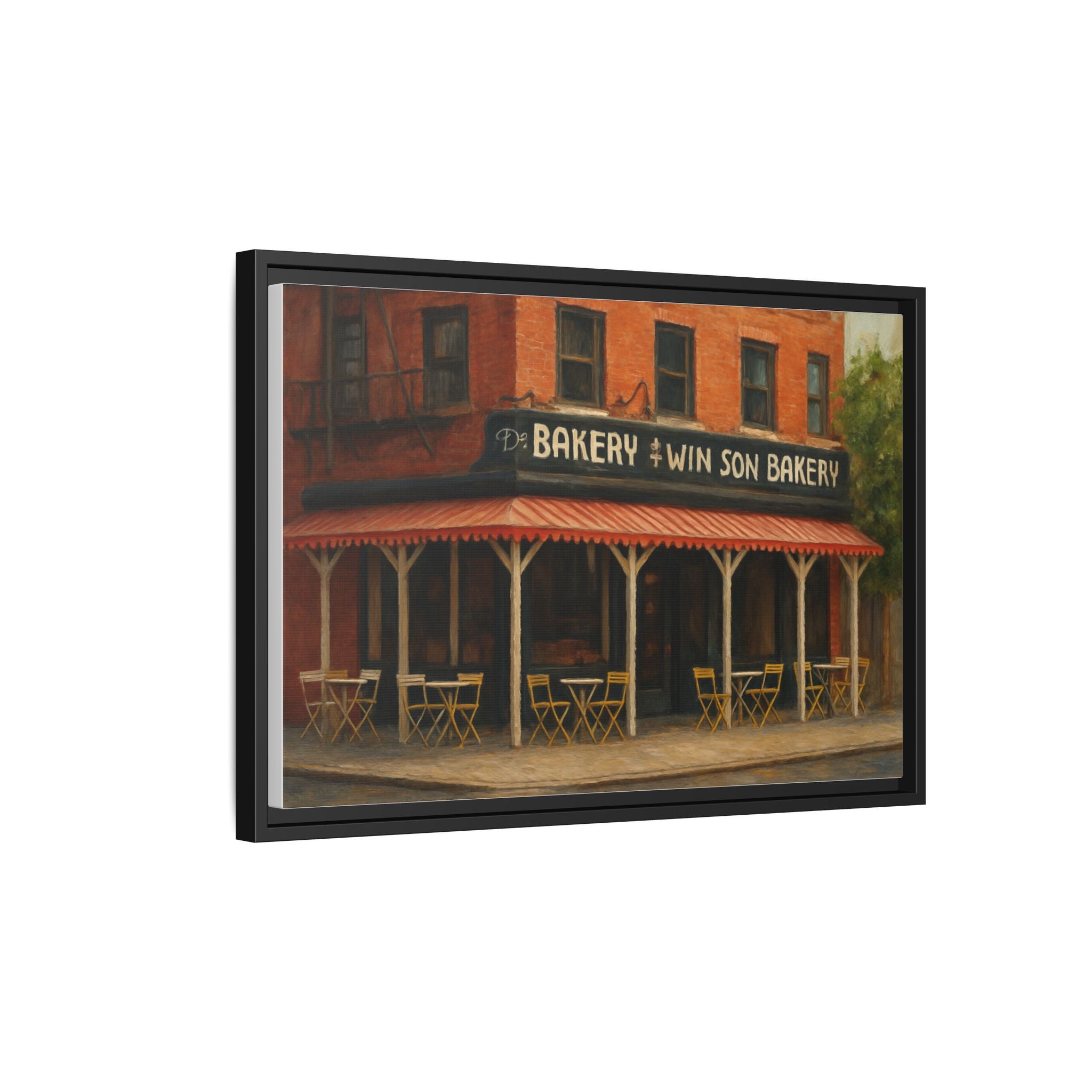 Win Son Bakery — Restaurant Print | Matte Canvas + Wooden Frame