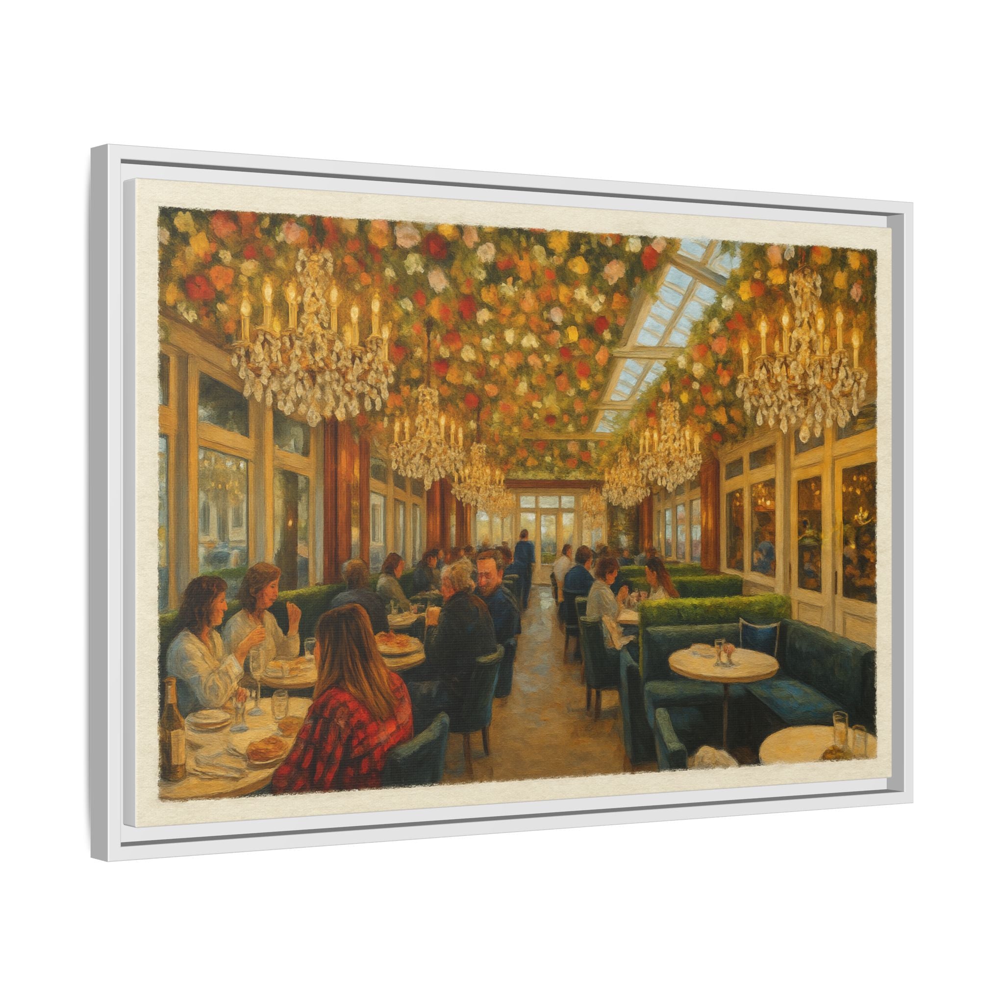 RH Rooftop — Restaurant Print | Matte Canvas + Wooden Frame