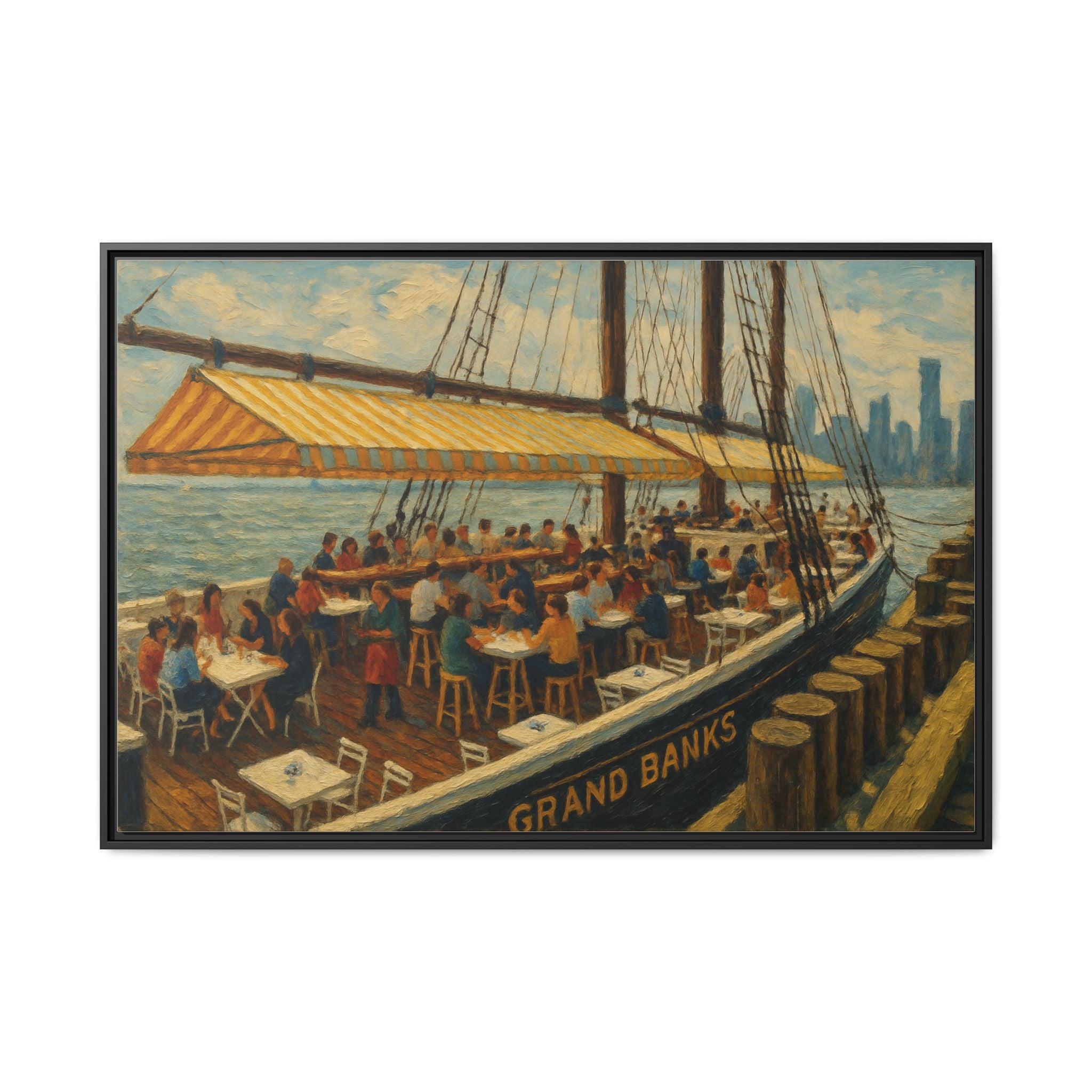 Grand Banks — Restaurant Print | Matte Canvas + Wooden Frame
