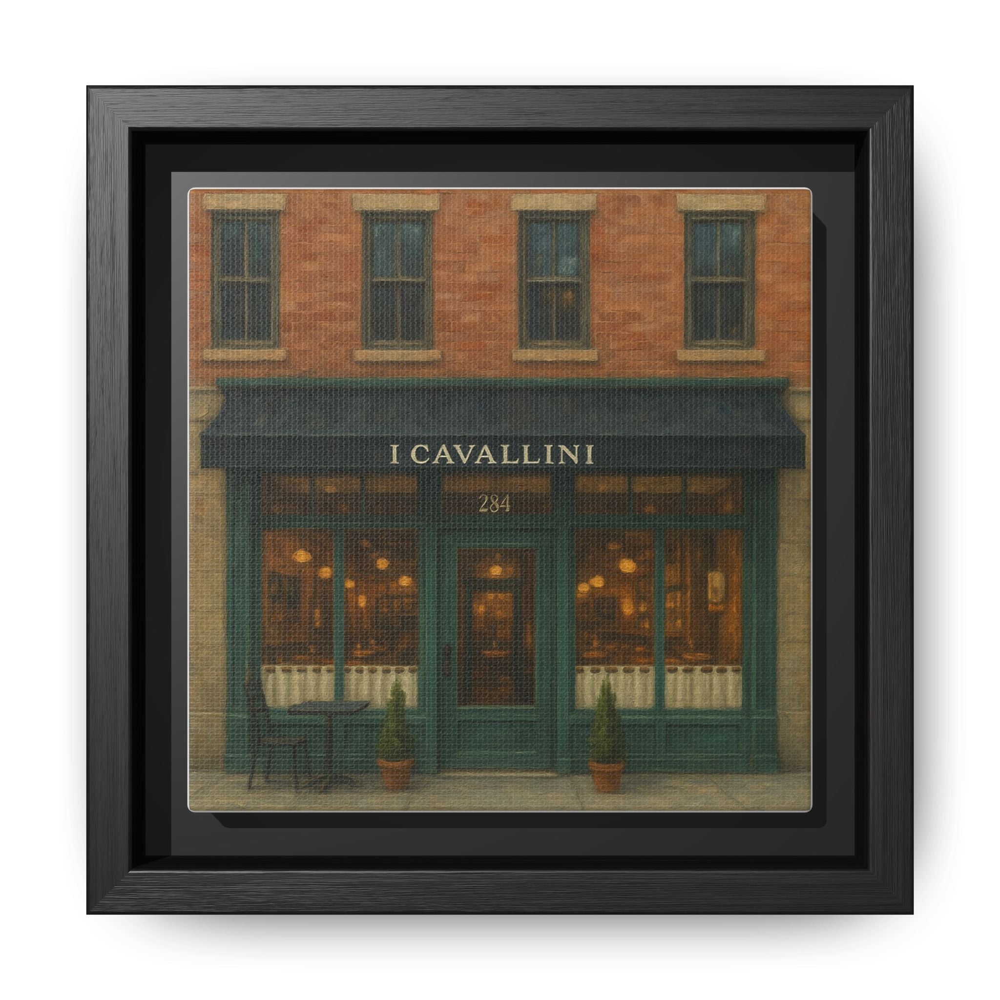 I Cavallini — Restaurant Print | Matte Canvas + Wooden Frame
