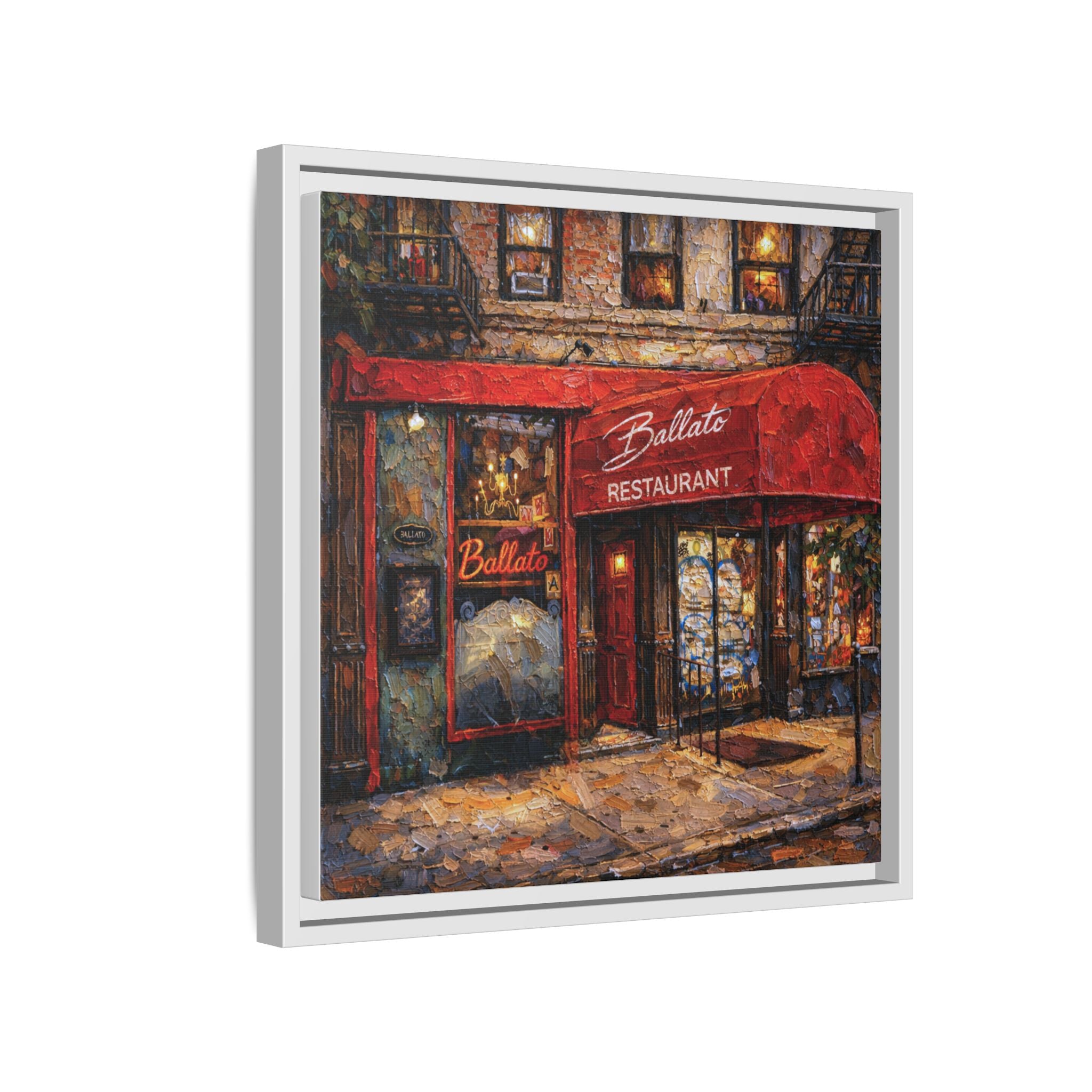 Emilio's Ballato — Restaurant Print | Matte Canvas + Wooden Frame