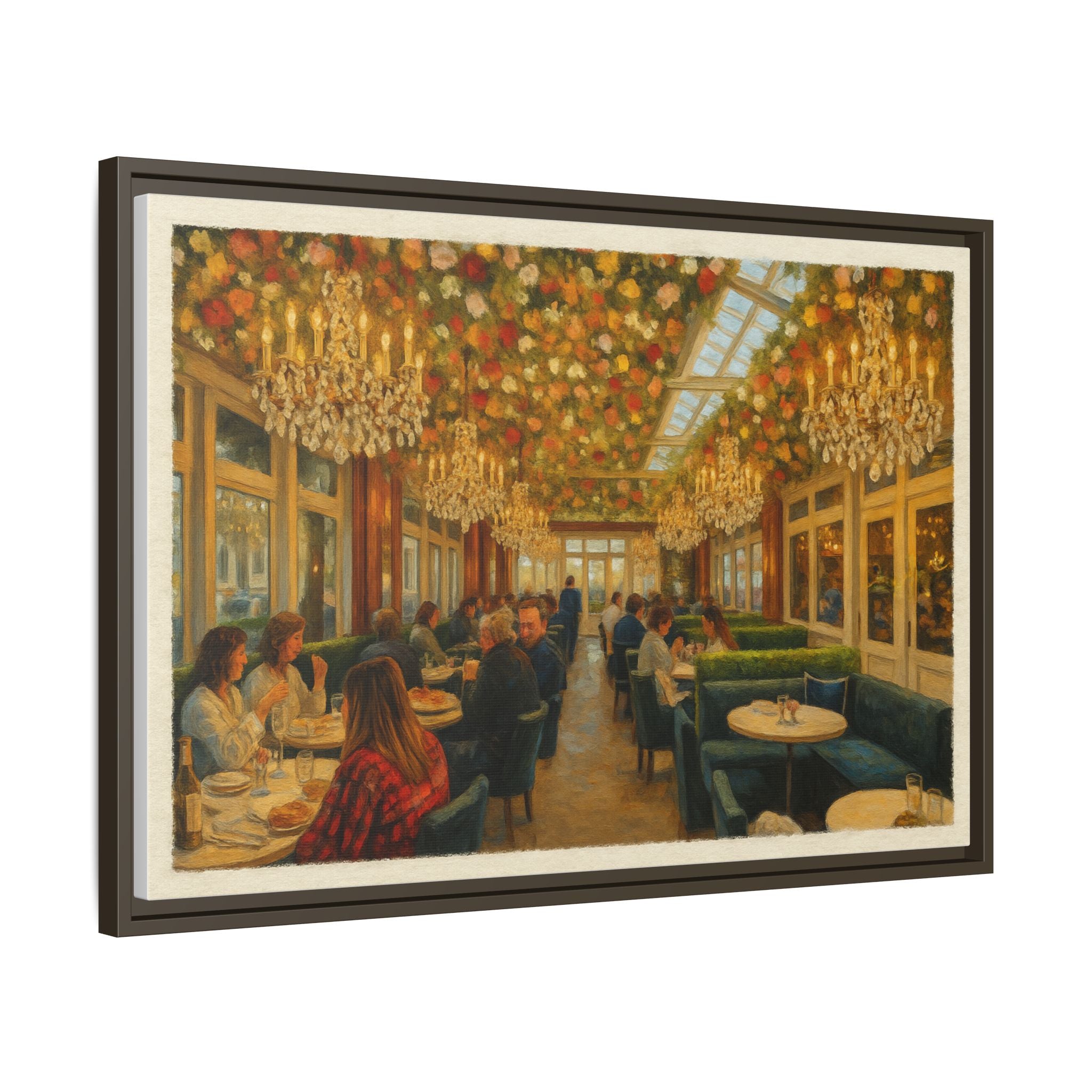 RH Rooftop — Restaurant Print | Matte Canvas + Wooden Frame