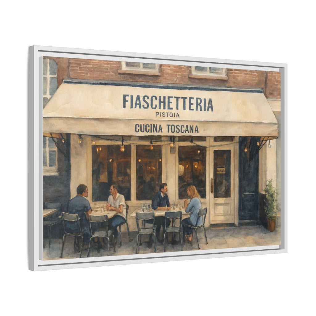 Fiaschetteria Pistoia — Restaurant Print | Matte Canvas + Wooden Frame