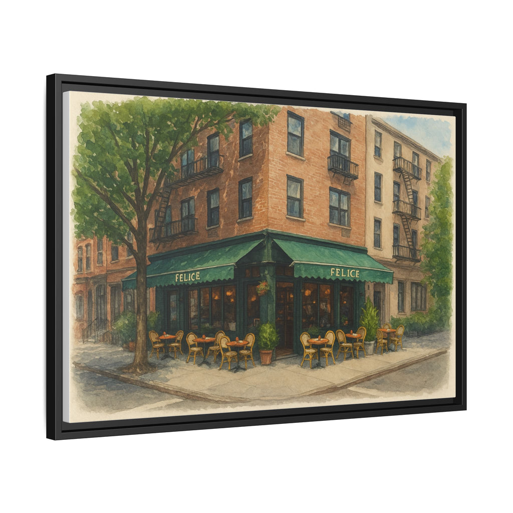 Felice — Restaurant Print | Matte Canvas + Wooden Frame