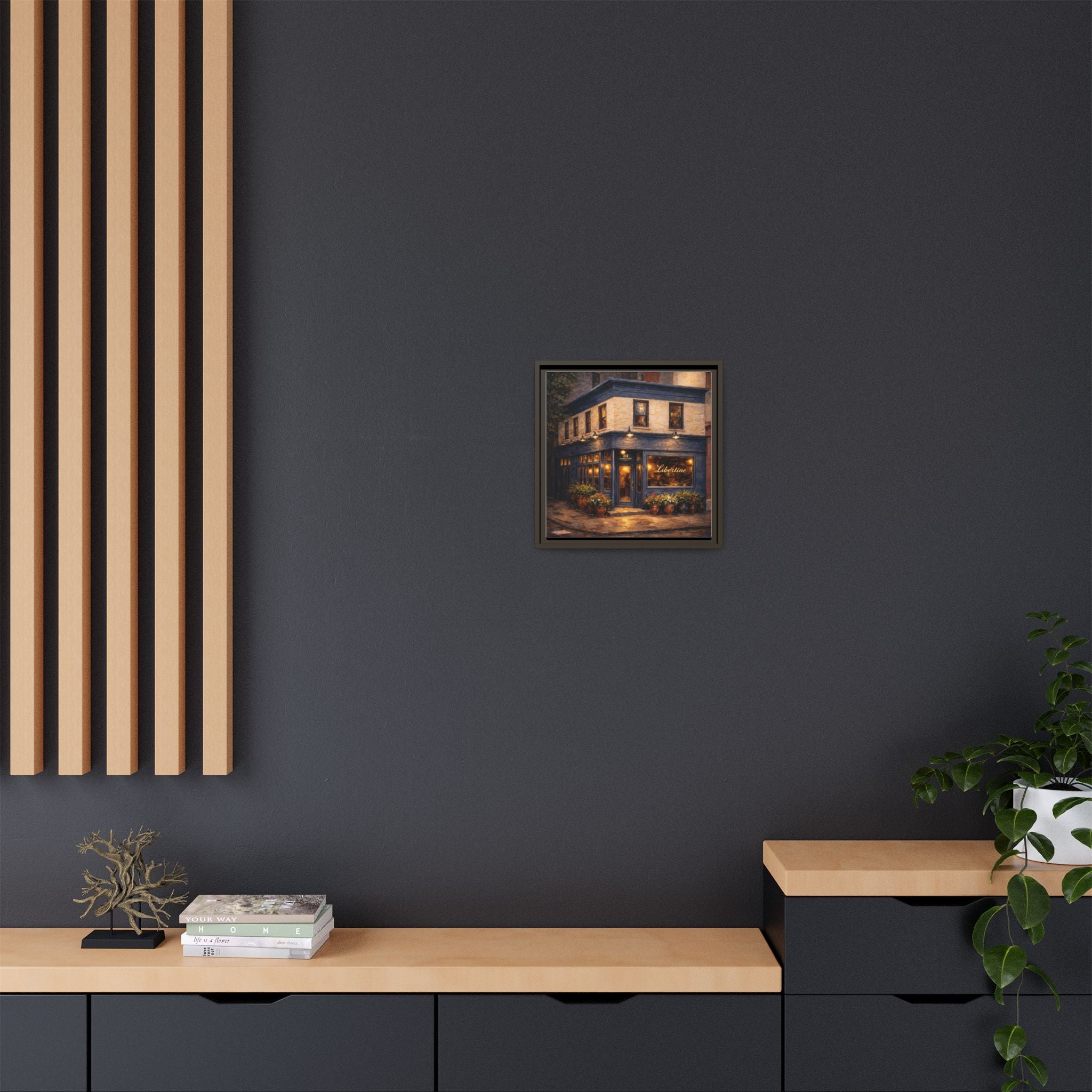 Libertine vintage restaurant painting framed wall decor