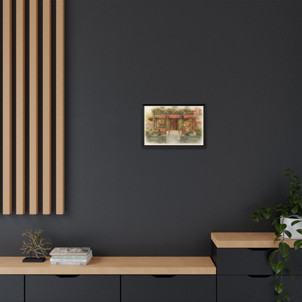 Ambra  — Restaurant Print | Matte Canvas + Wooden Frame