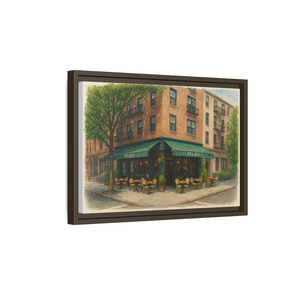 Felice — Restaurant Print | Matte Canvas + Wooden Frame
