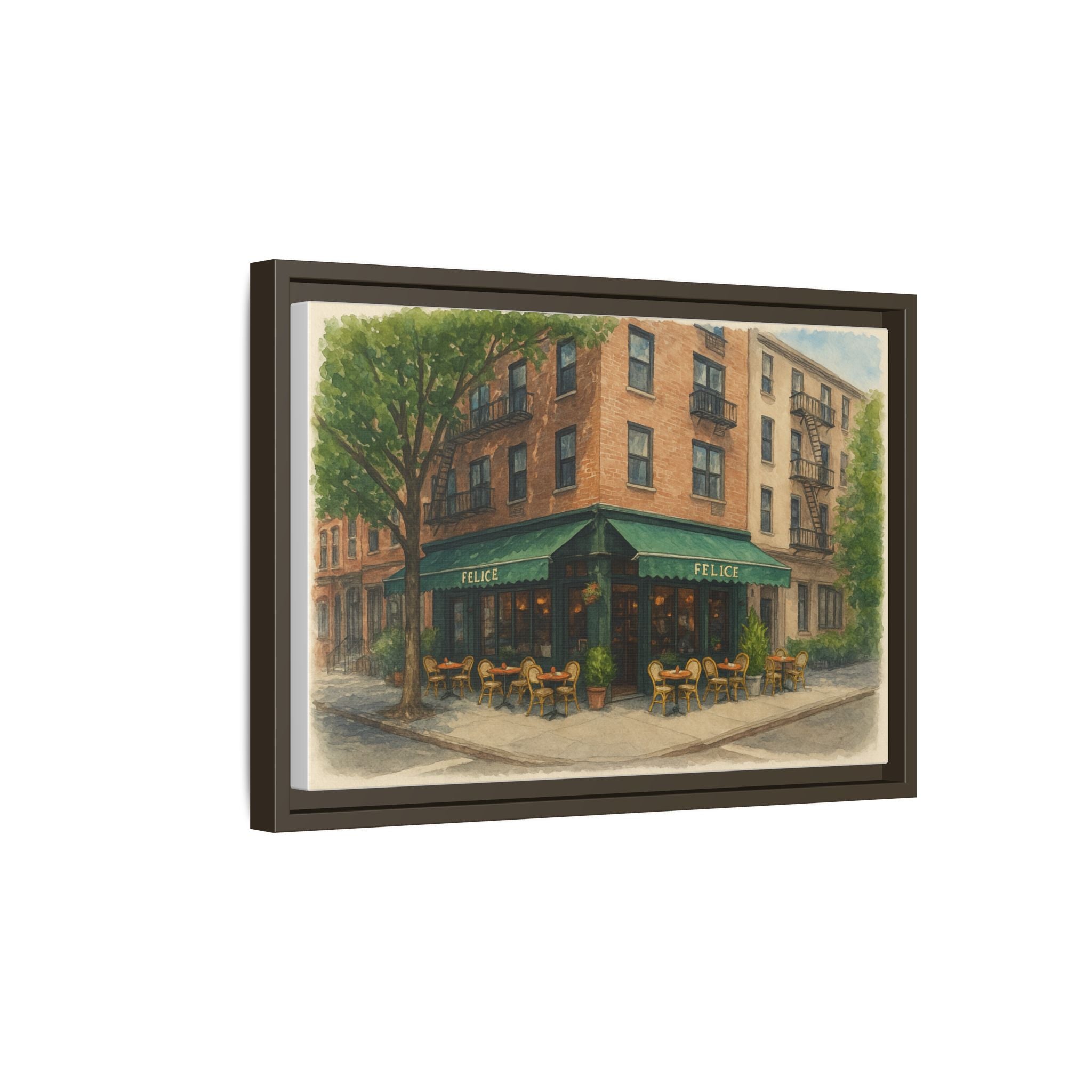 Felice — Restaurant Print | Matte Canvas + Wooden Frame