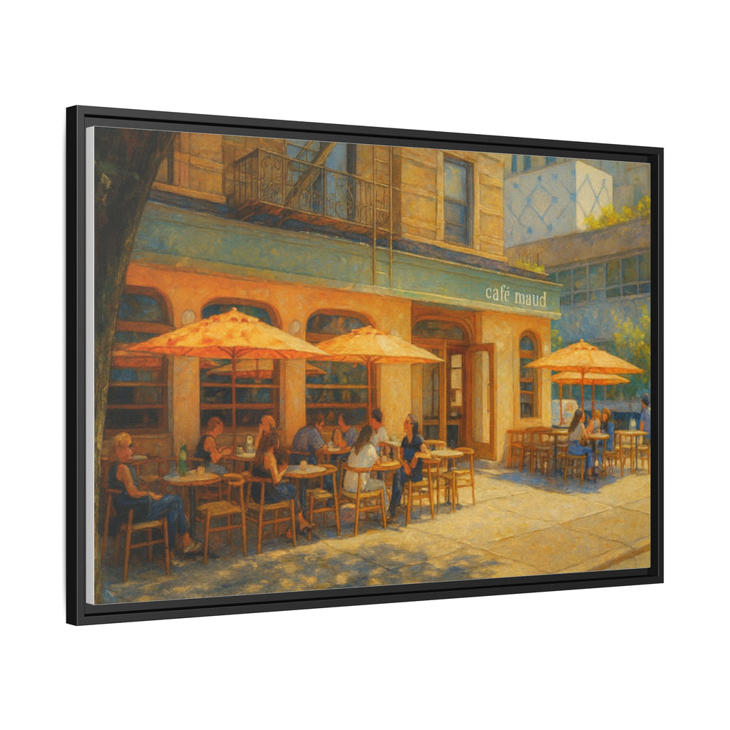 Café Maud — Restaurant Print | Matte Canvas + Wooden Frame