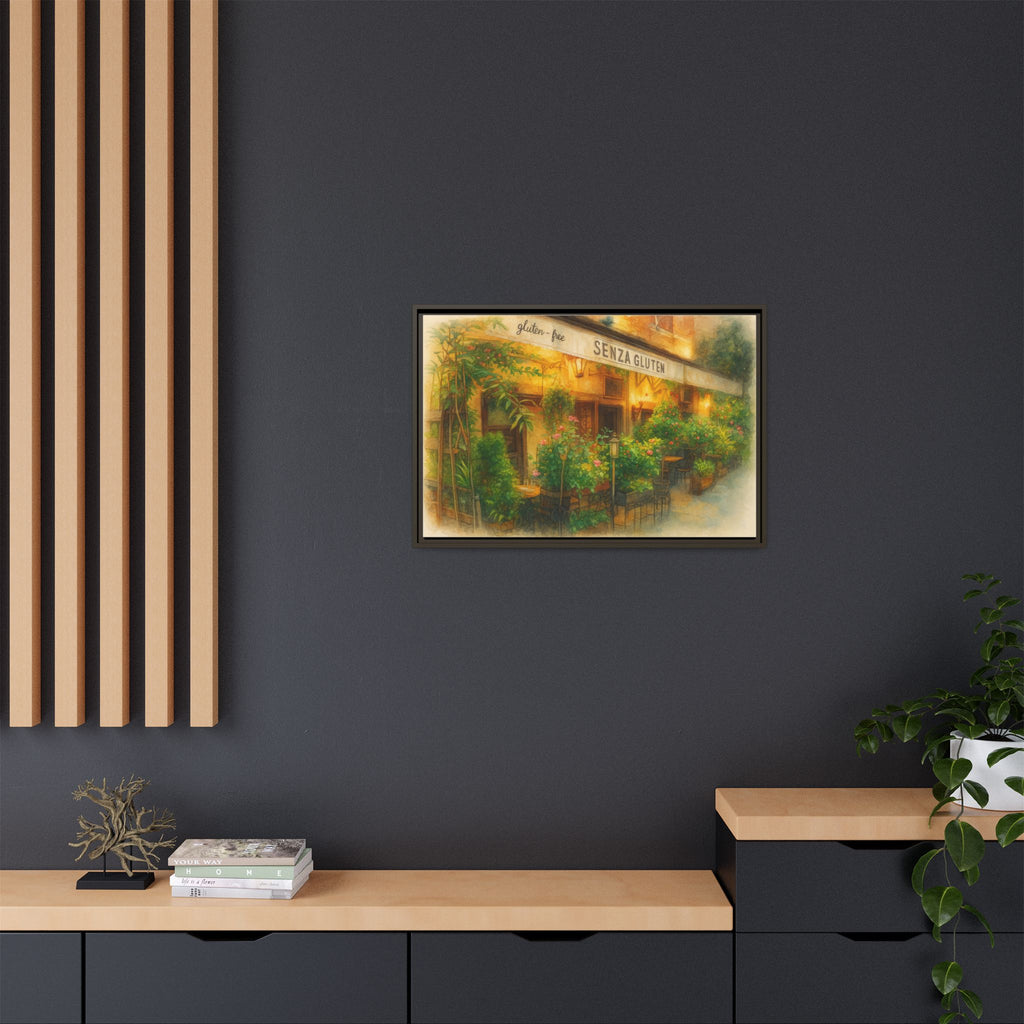 Senza Gluten — Restaurant Print | Matte Canvas + Wooden Frame