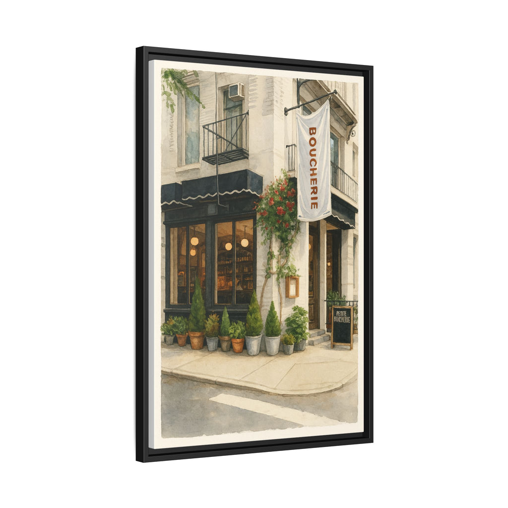 Petite Boucherie — Restaurant Print | Matte Canvas + Wooden Frame
