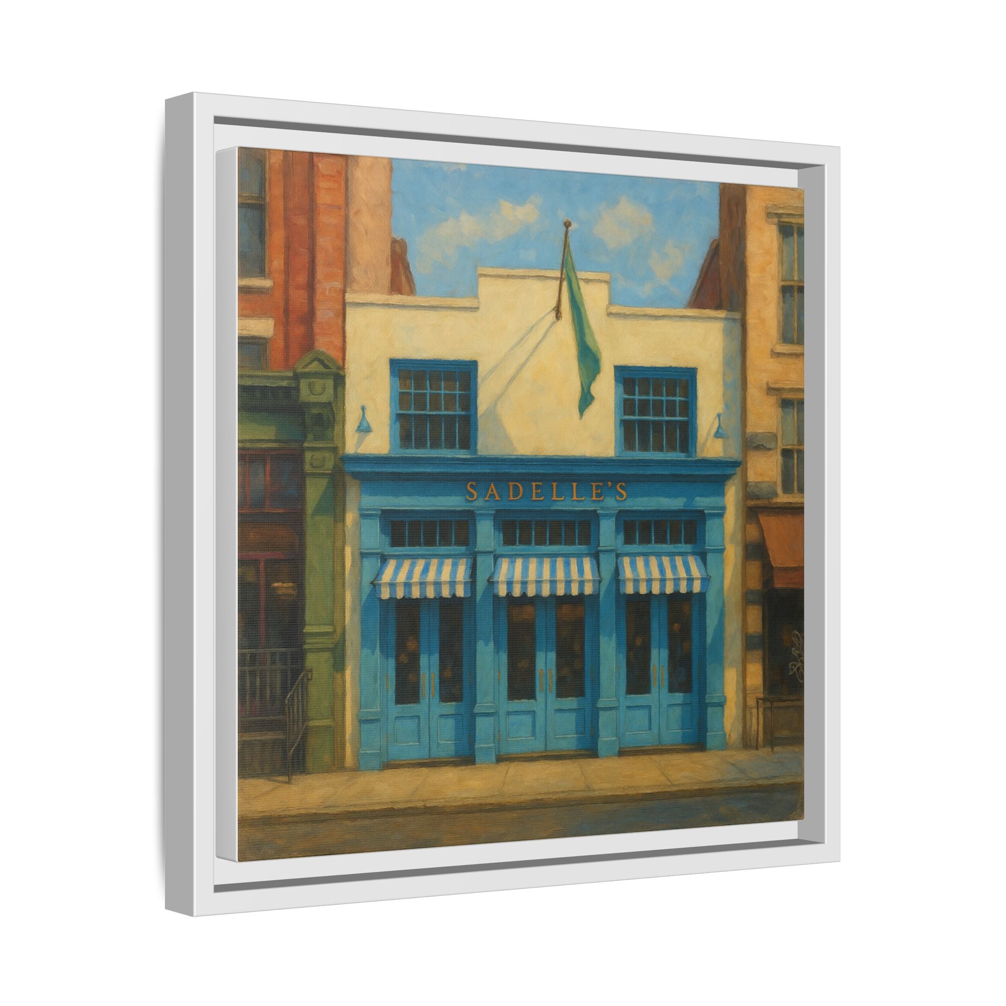 Sadelle's Restaurant — Restaurant Print | Matte Canvas + Wooden Frame