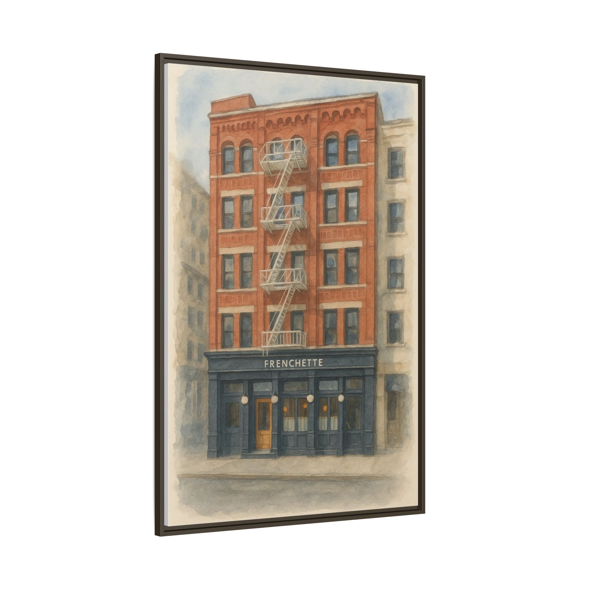 Frenchette Restaurant — Restaurant Print | Matte Canvas + Wooden Frame