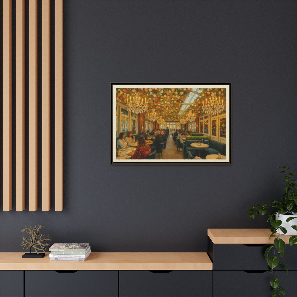 RH Rooftop — Restaurant Print | Matte Canvas + Wooden Frame