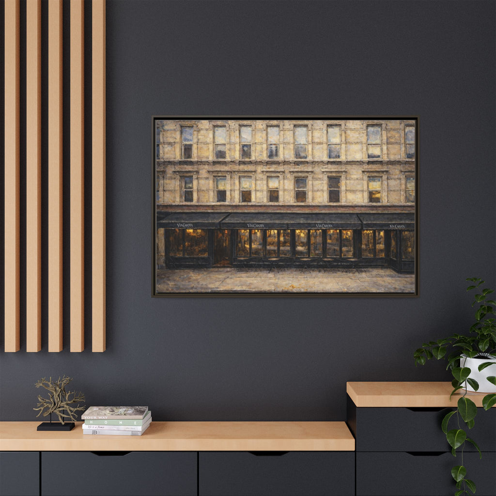 Via Carota — Restaurant Print | Matte Canvas + Wooden Frame