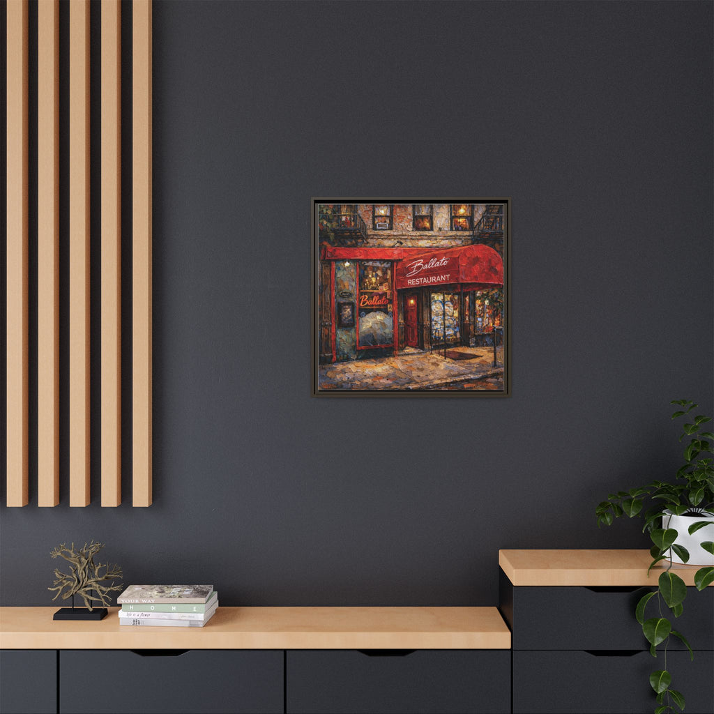 Emilio's Ballato — Restaurant Print | Matte Canvas + Wooden Frame