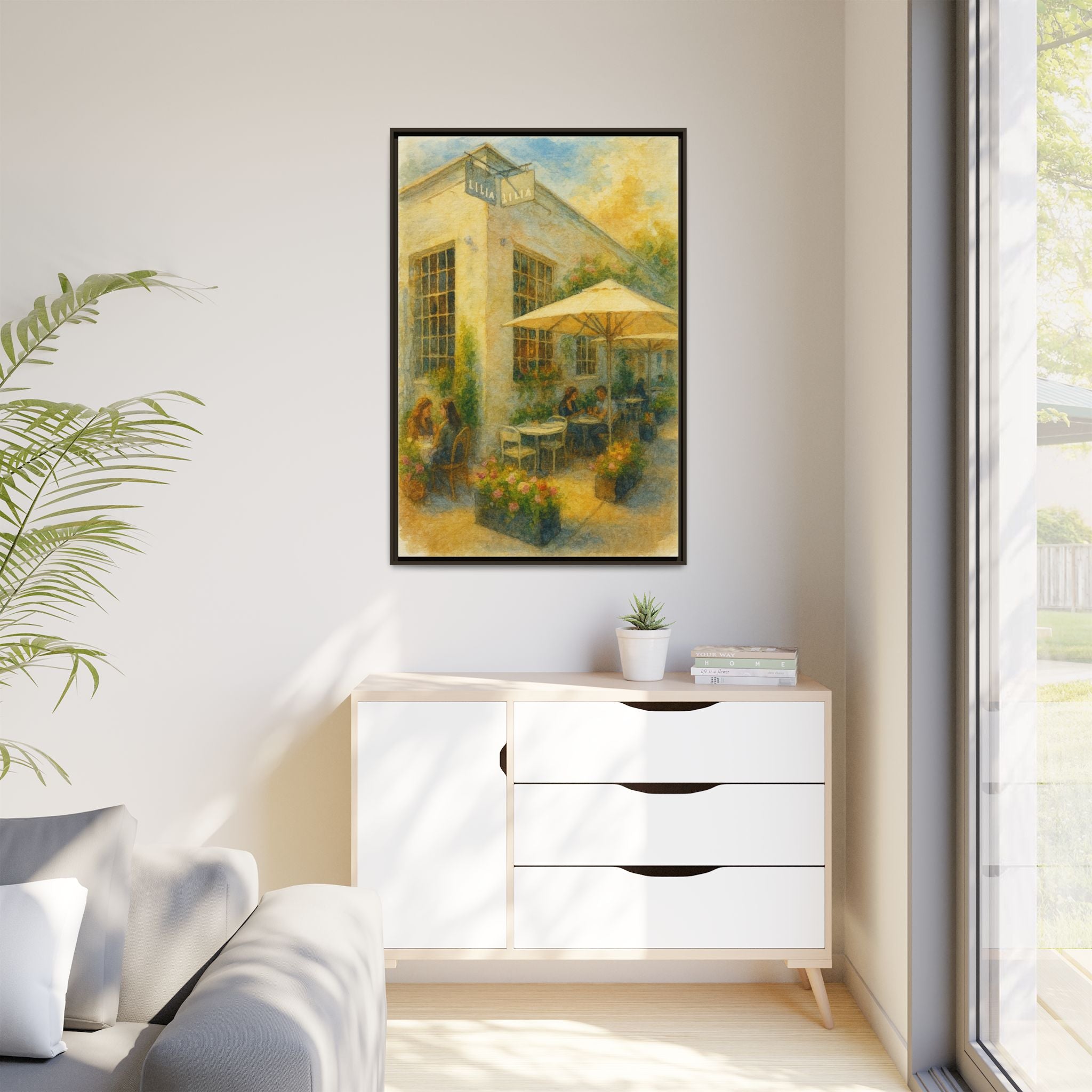 Lilia — Restaurant Print | Matte Canvas + Wooden Frame