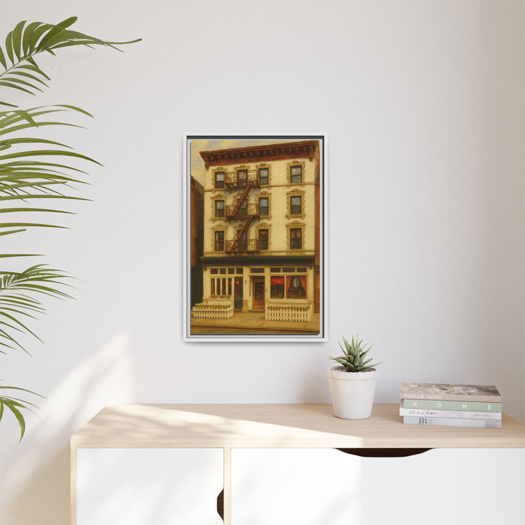 Frank — Restaurant Print | Matte Canvas + Wooden Frame