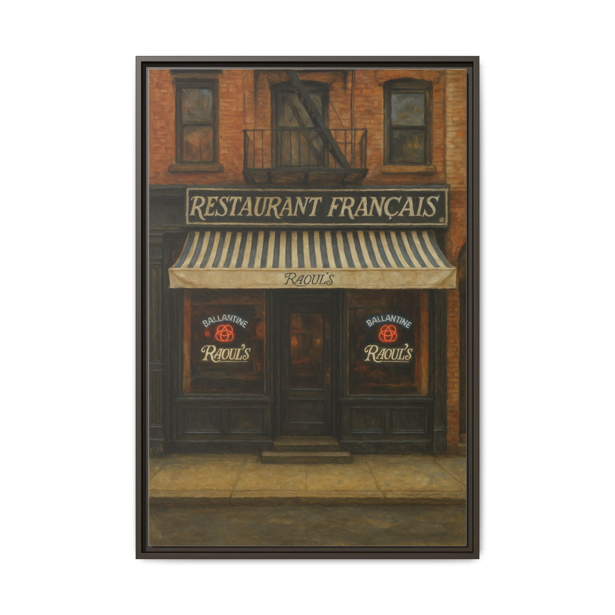 Raoul's Restaurant — Restaurant Print | Matte Canvas + Wooden Frame