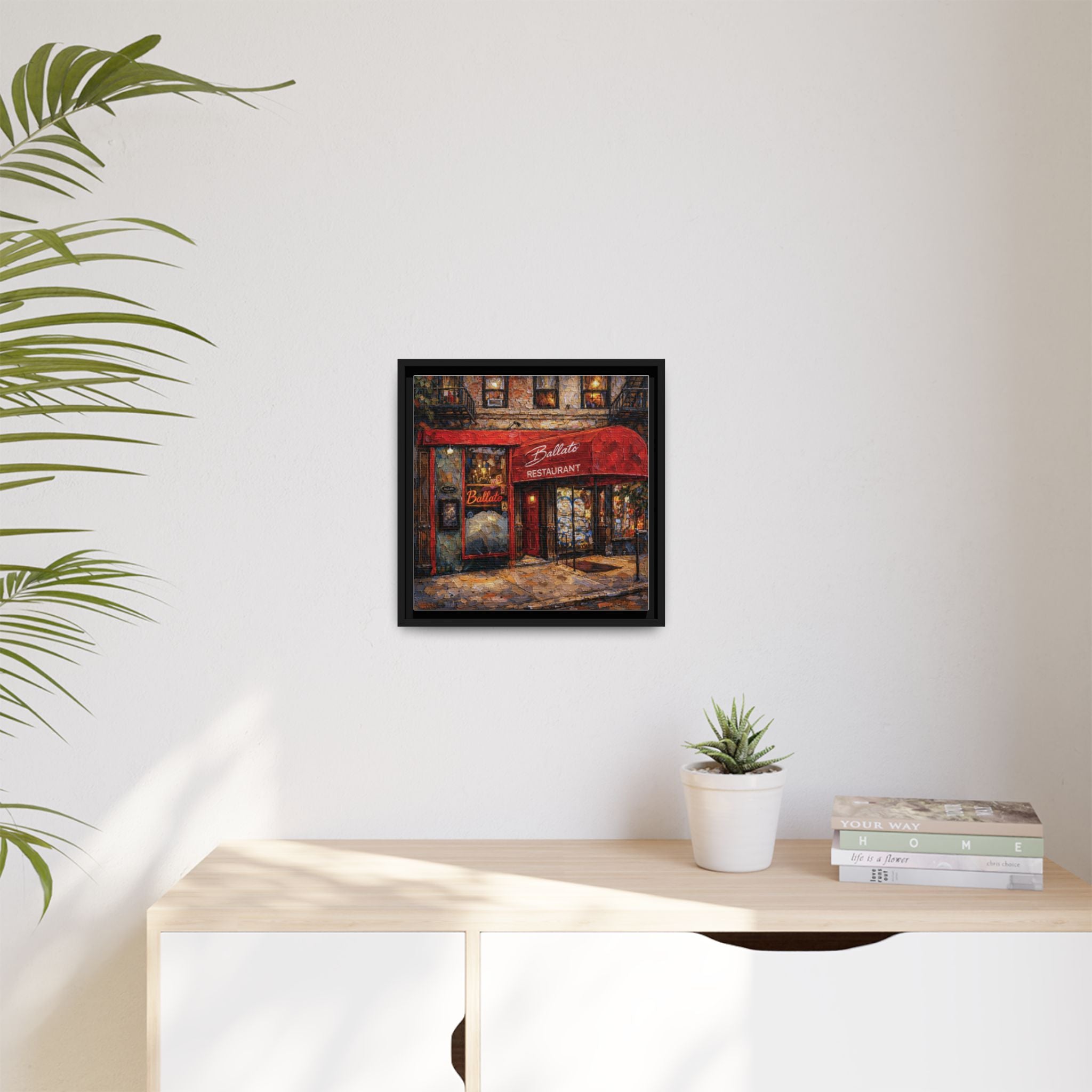 Emilio's Ballato — Restaurant Print | Matte Canvas + Wooden Frame