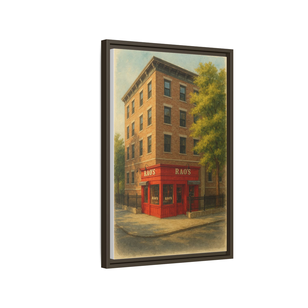 Rao's — Restaurant Print | Matte Canvas + Wooden Frame